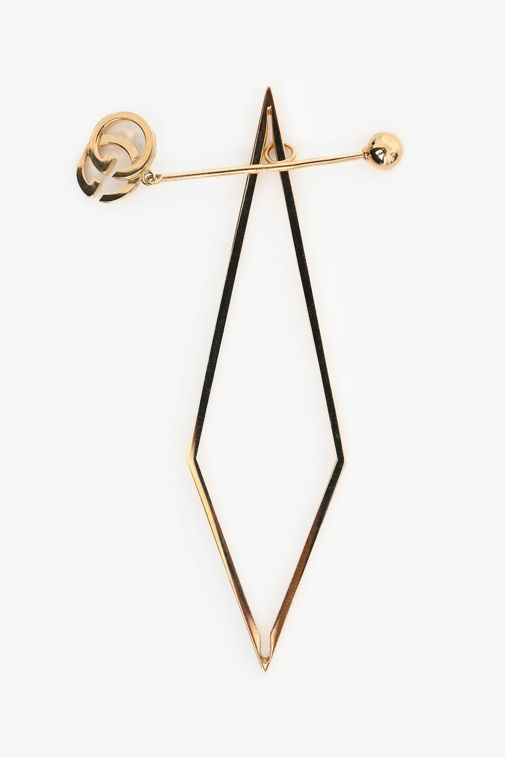Gucci 18K Yellow Gold Running GG Single Earring