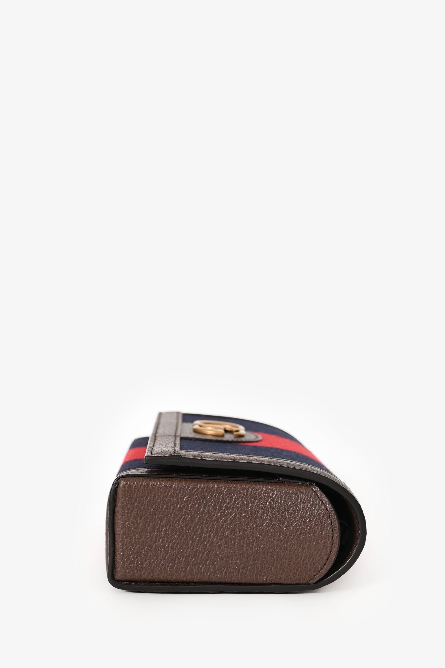 Gucci Brown/Blue/Red Leather/Canvas Mini Web Crossbody