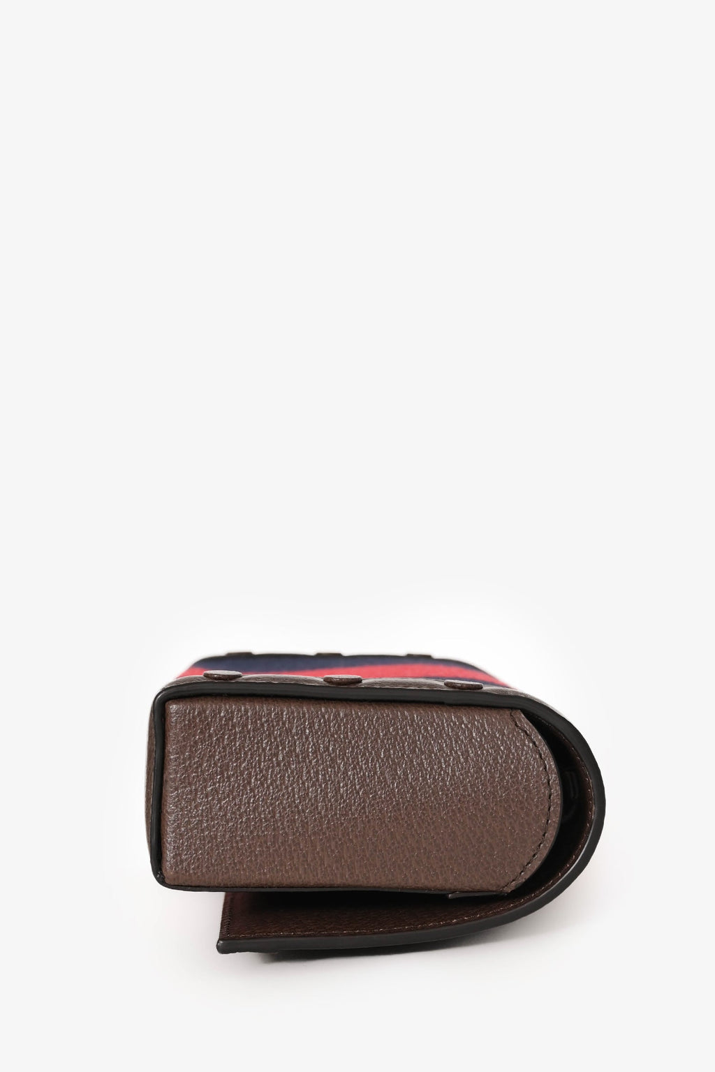 Gucci Brown/Blue/Red Leather/Canvas Mini Web Crossbody