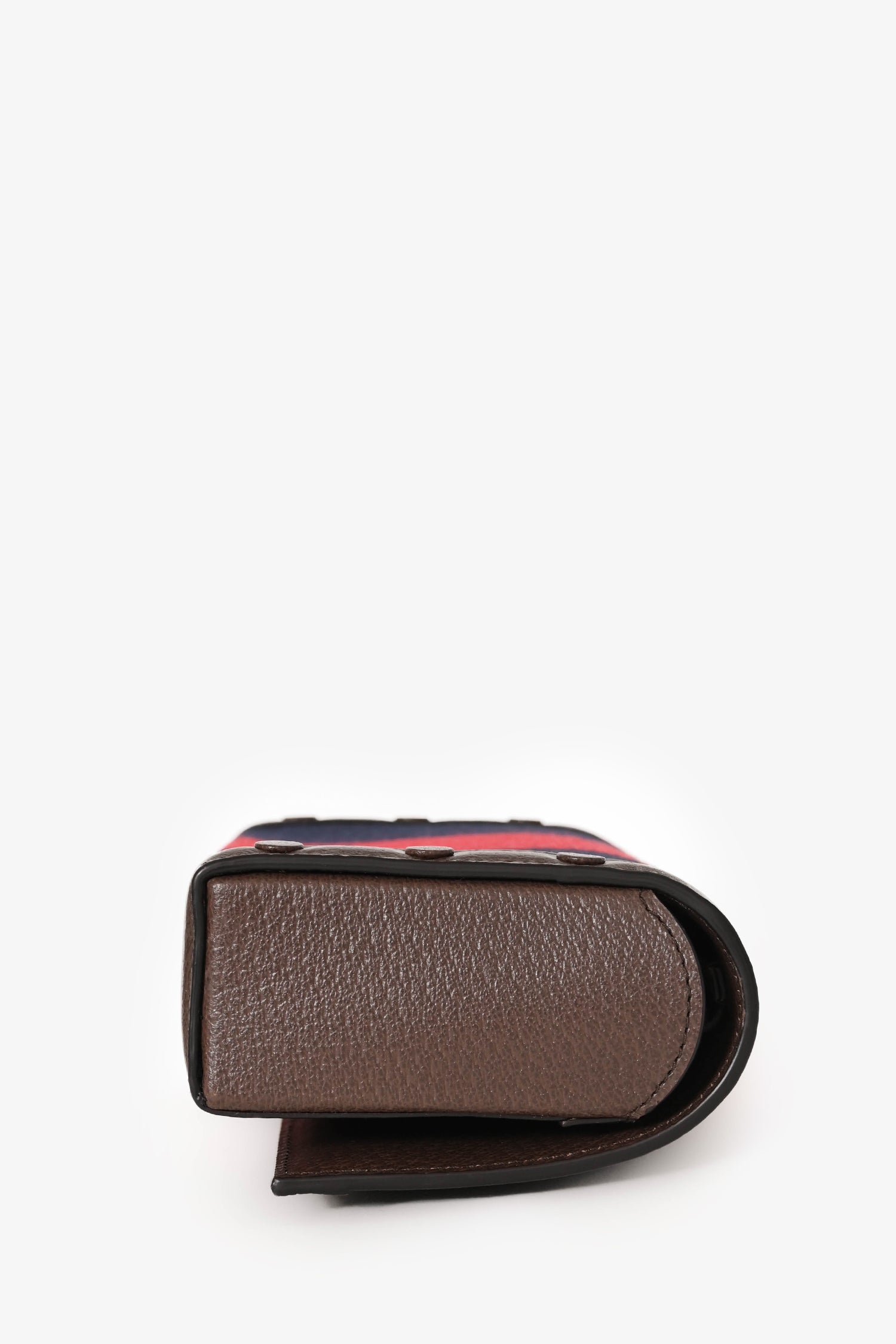 Gucci Brown/Blue/Red Leather/Canvas Mini Web Crossbody