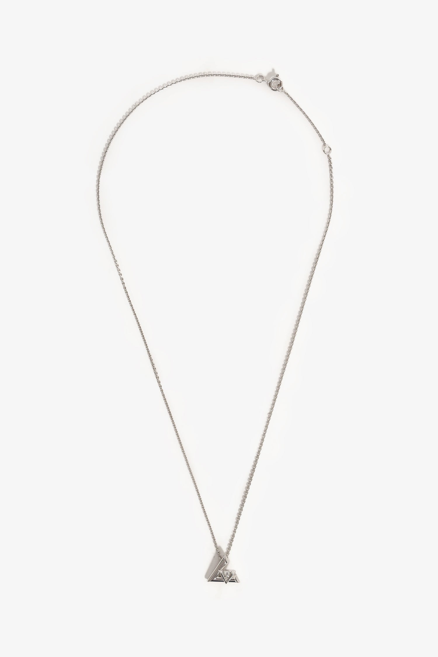 Louis Vuitton 18k White Gold/Diamond 'Volt One' Necklace