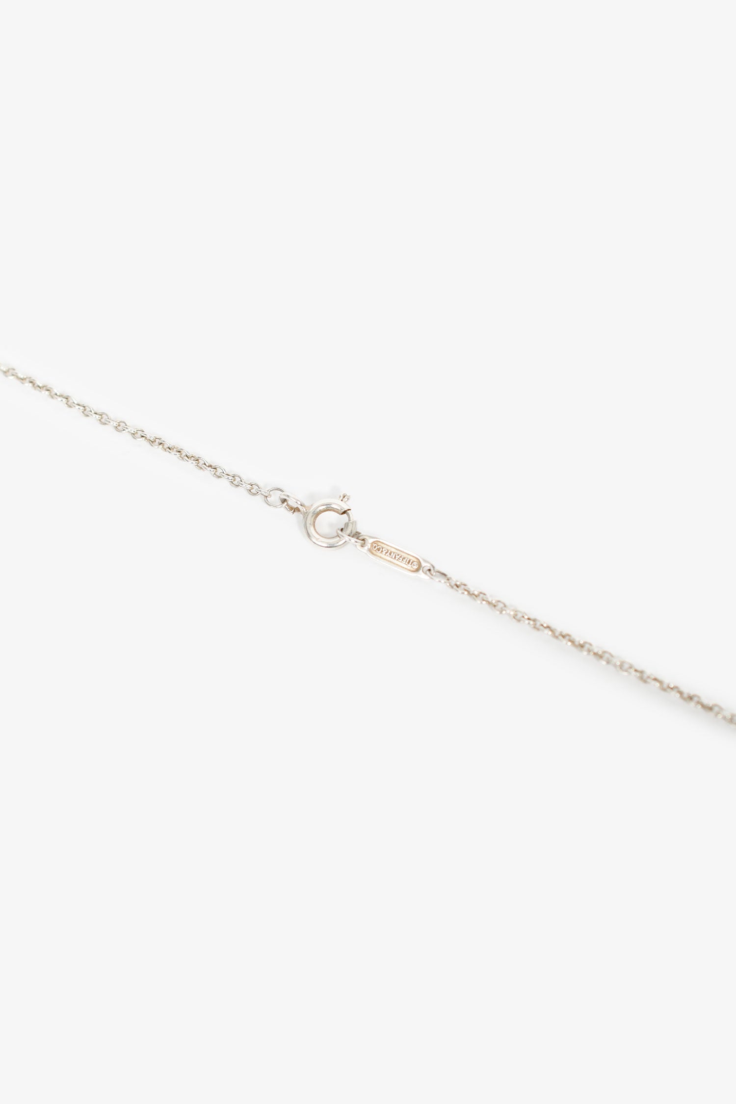 Tiffany & Co. Sterling Silver Diamond Daisy Key Pendant Necklace