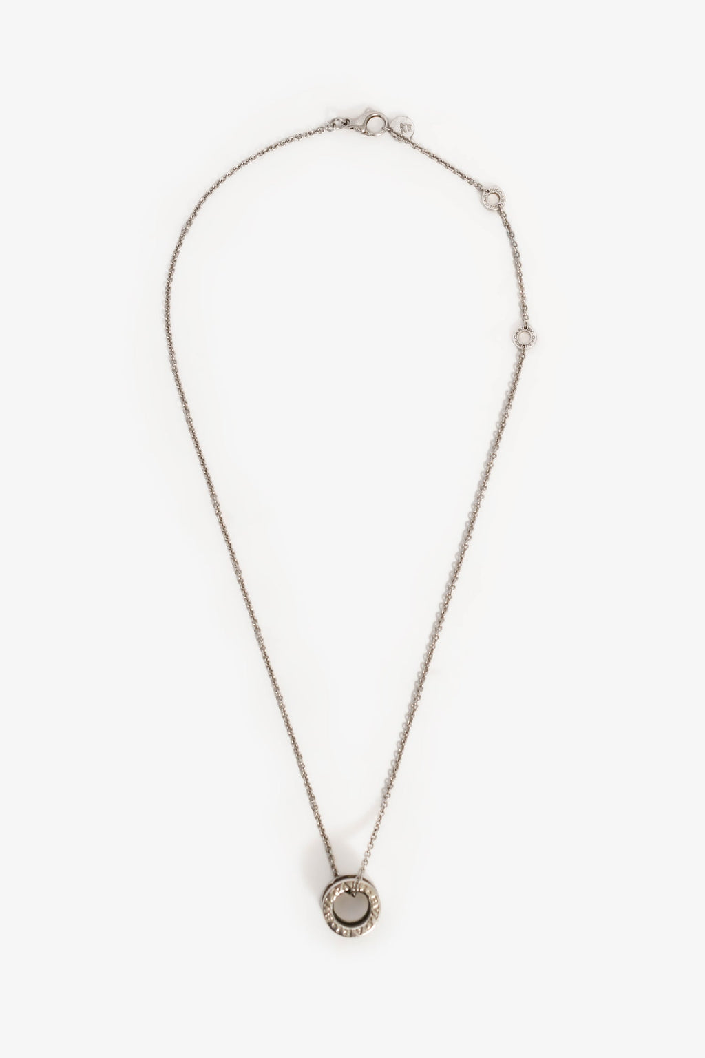 Bvlgari Sterling Silver Black Ceramic Save The Children Necklace