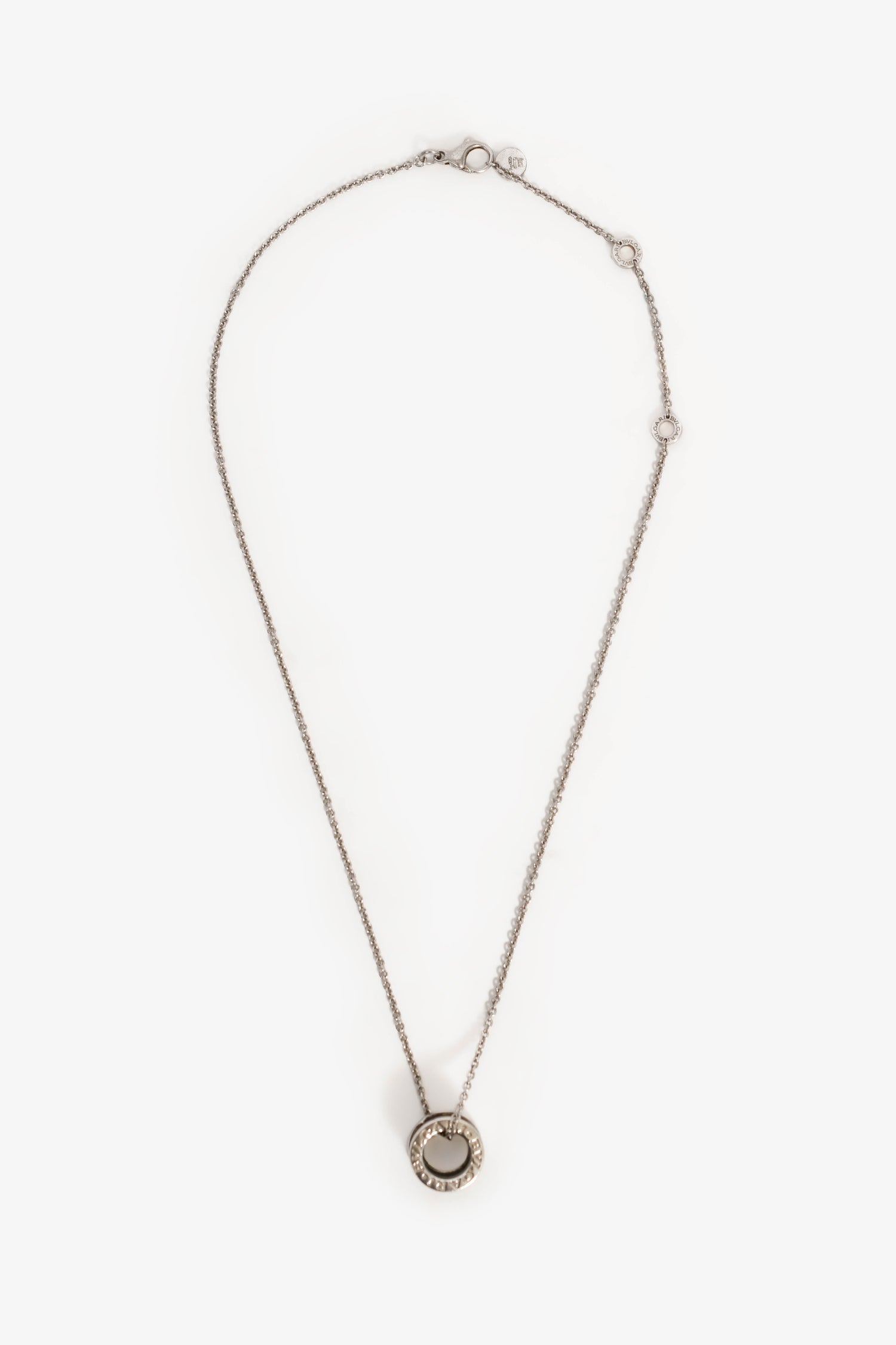 Bvlgari Sterling Silver Black Ceramic Save The Children Necklace