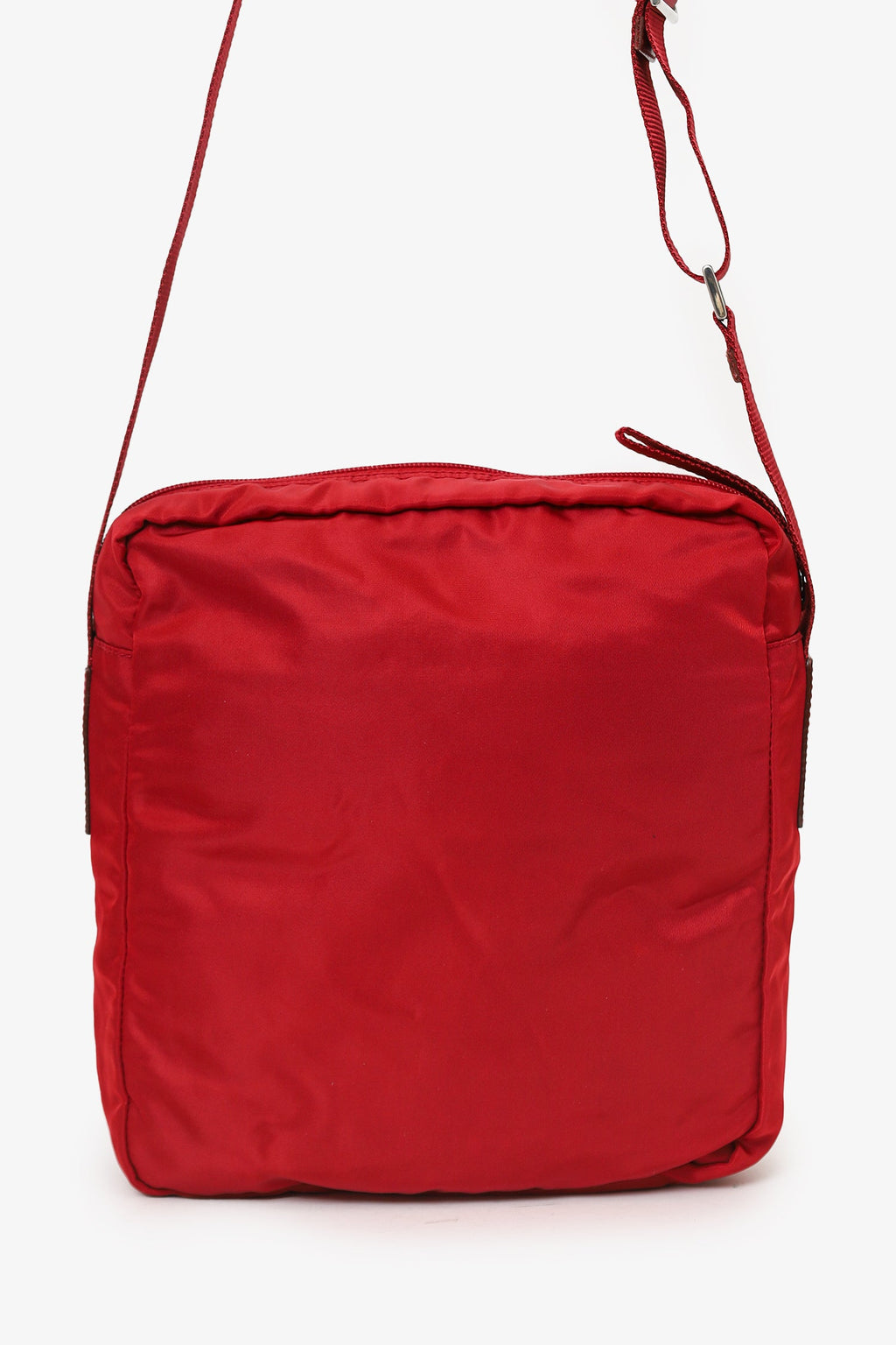 Prada Red Nylon Crossbody Messenger Bag