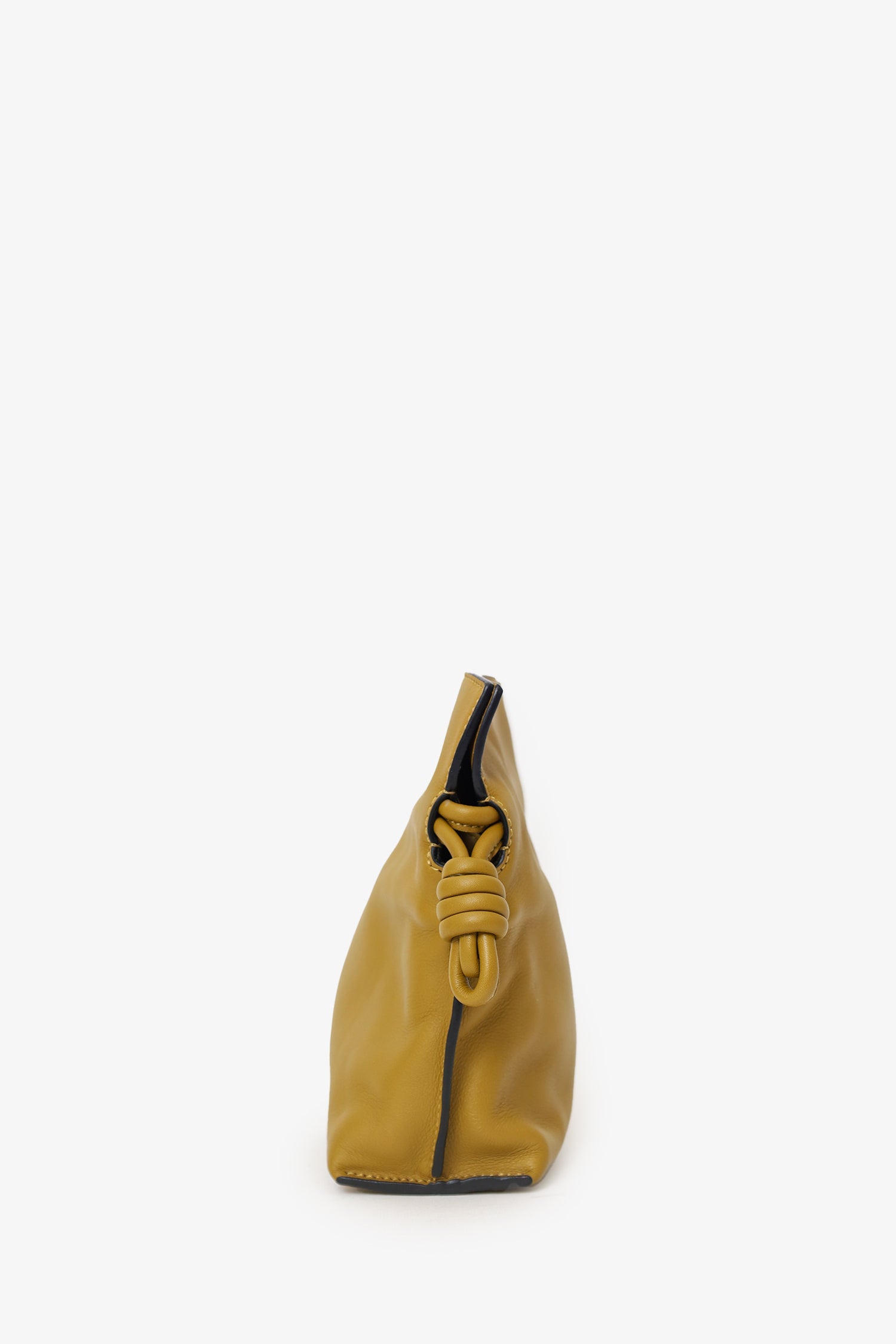 Loewe Mustard Yellow Leather Flamenco Mini Leather Crossbody Bag