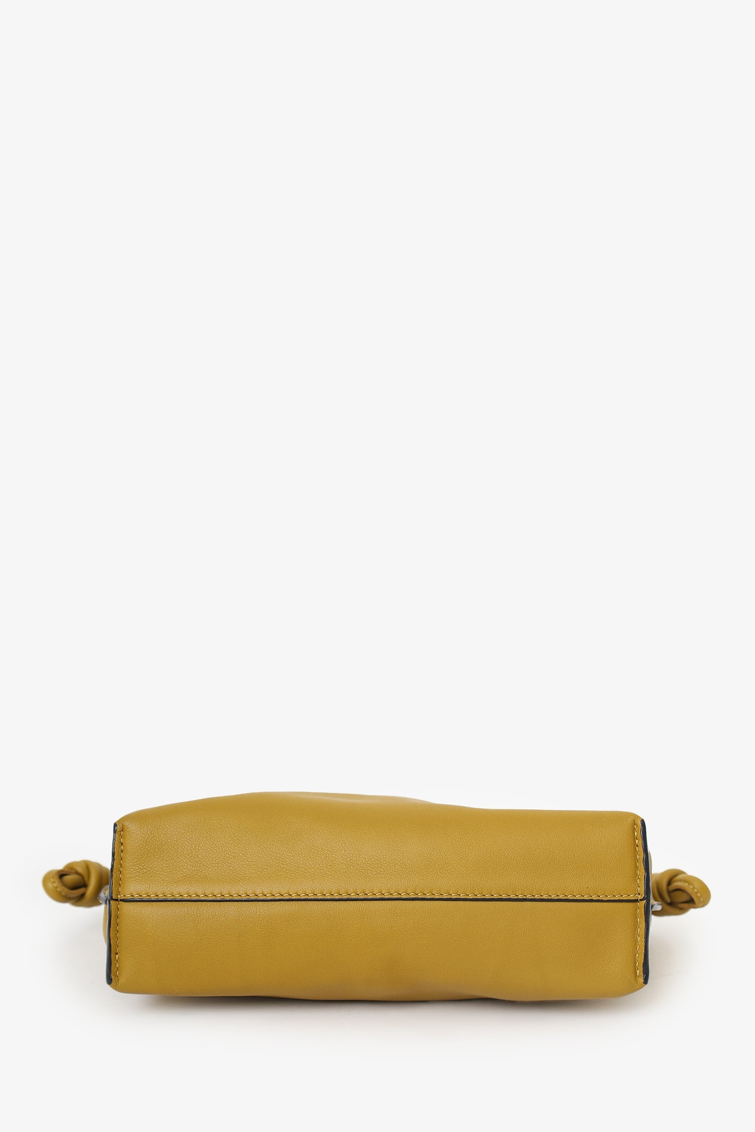 Loewe Mustard Yellow Leather Flamenco Mini Leather Crossbody Bag