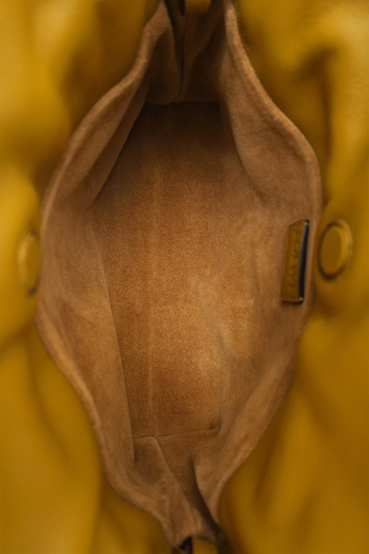 Loewe Mustard Yellow Leather Flamenco Mini Leather Crossbody Bag