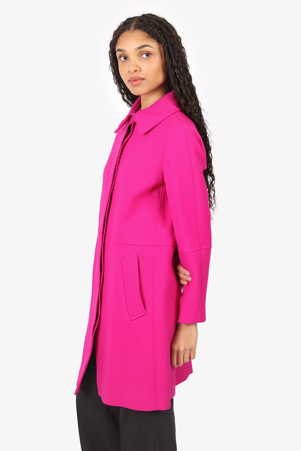 Louis Vuitton Pink Wool Coat Size 40