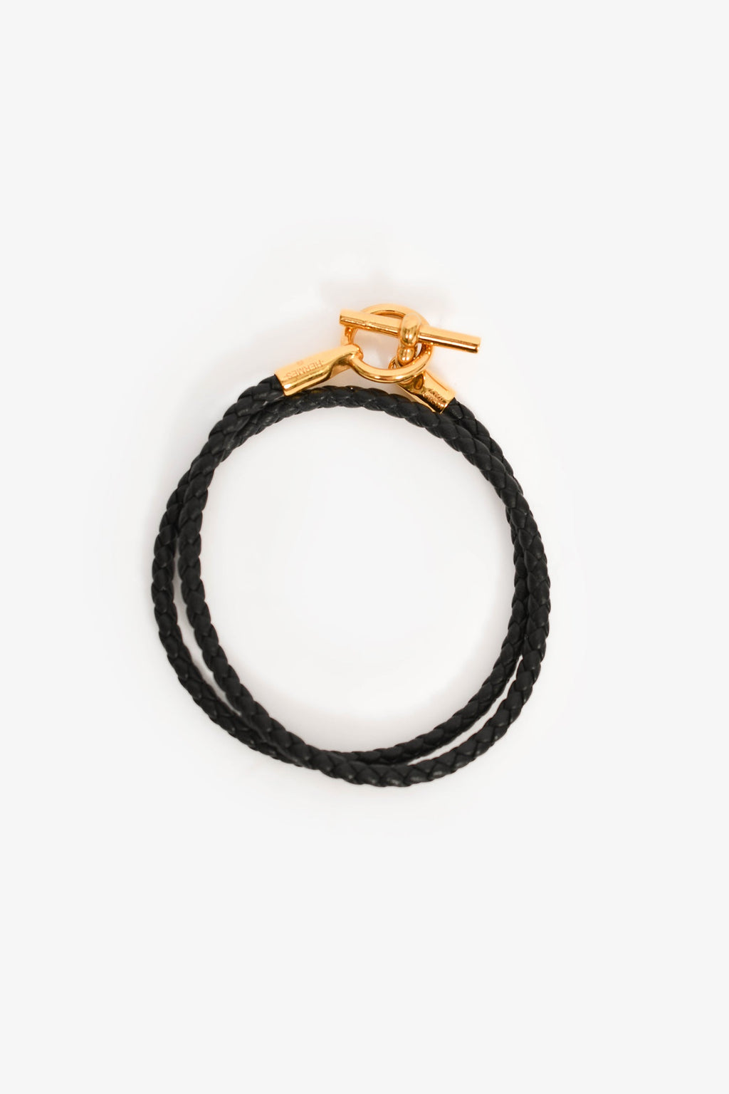 Hermès Black 'Glénan Double Tour' Bracelet