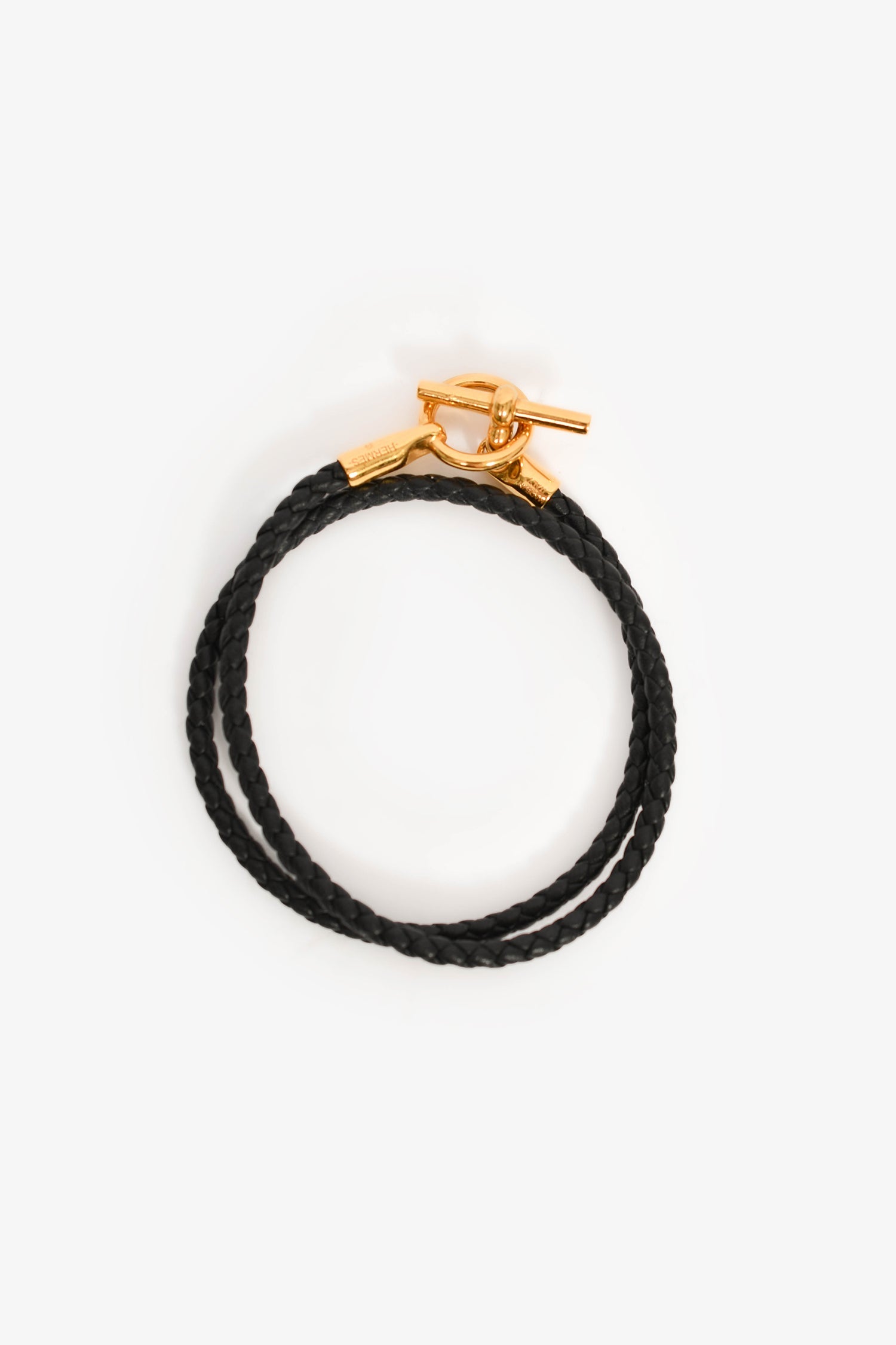 Hermès Black 'Glénan Double Tour' Bracelet