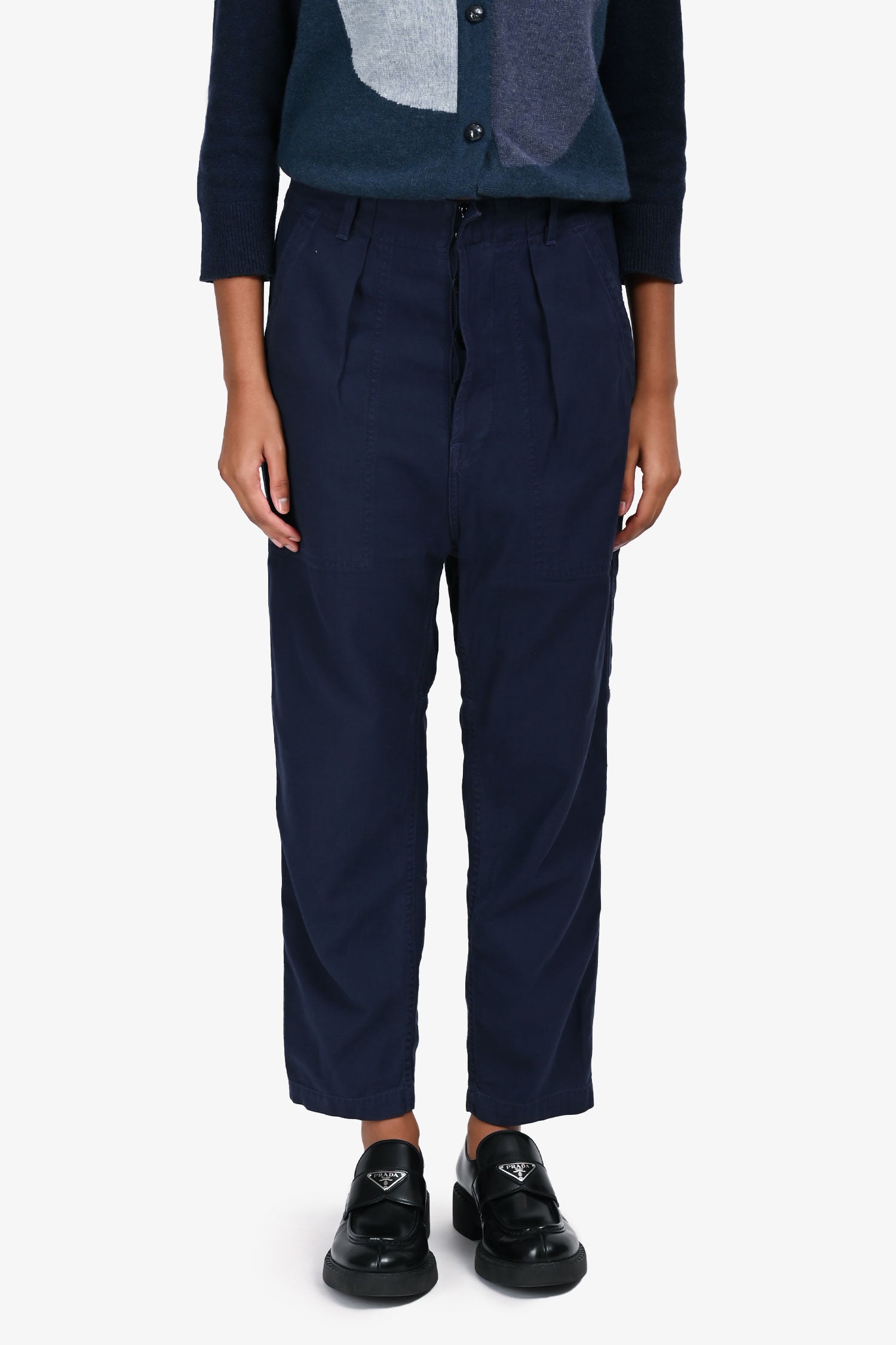 Citizens of Humanity Navy Cotton Cargo Pants Size 26