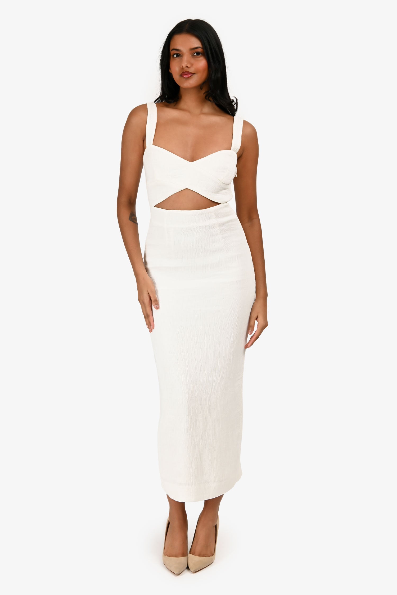 Shona Joy White Cutout Maxi Dress Size 2