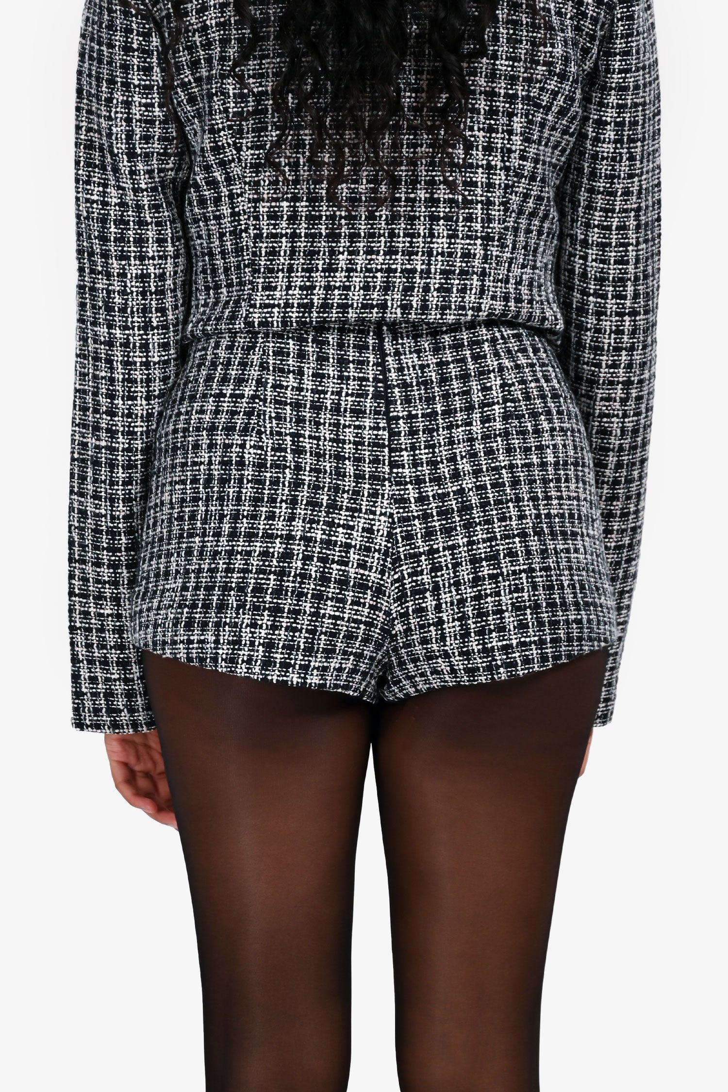 Majorelle Navy/White Tweed Faux Pearl/Crystal Shorts Size XS