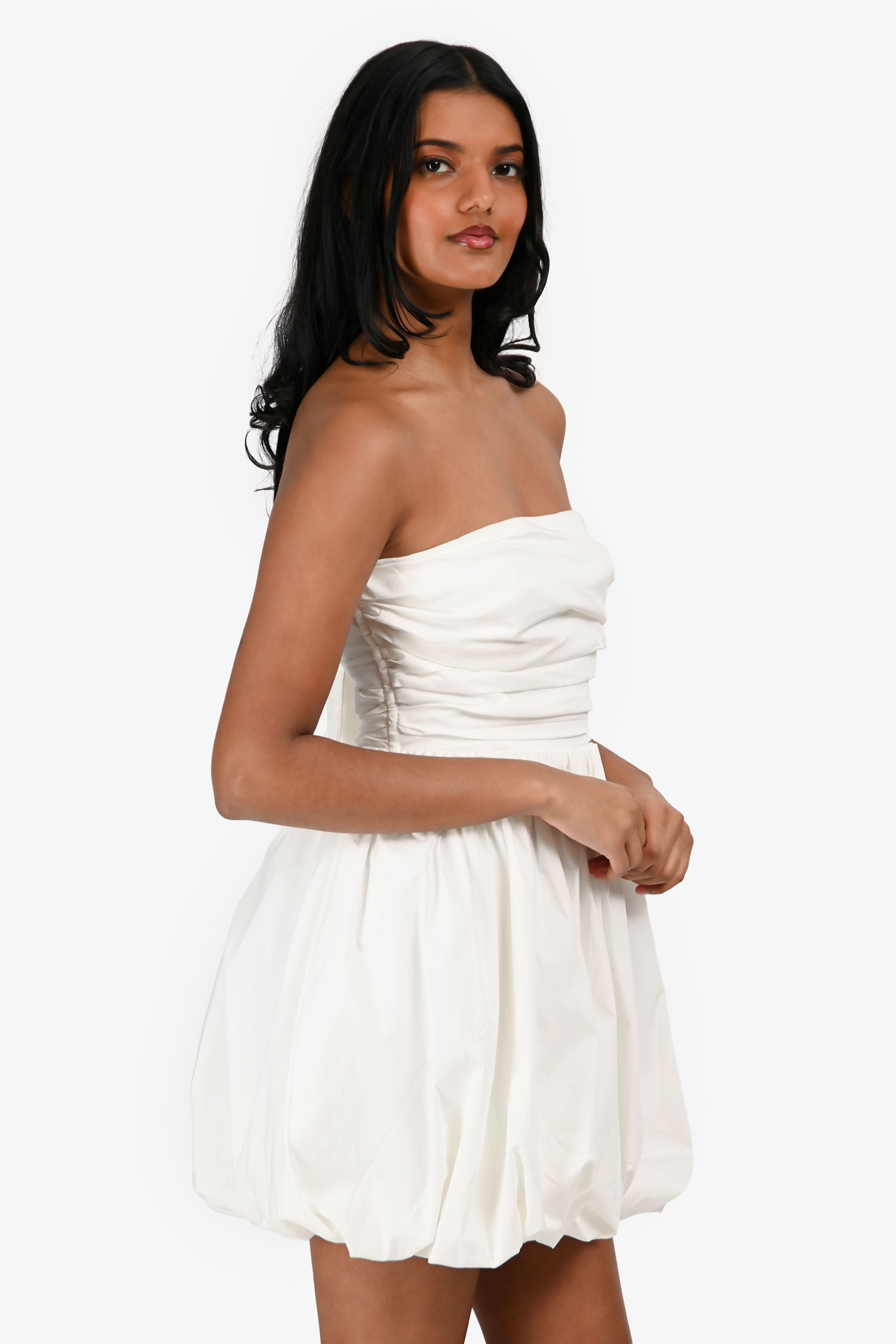 Club L White Bubble Hem Mini Dress Size 2