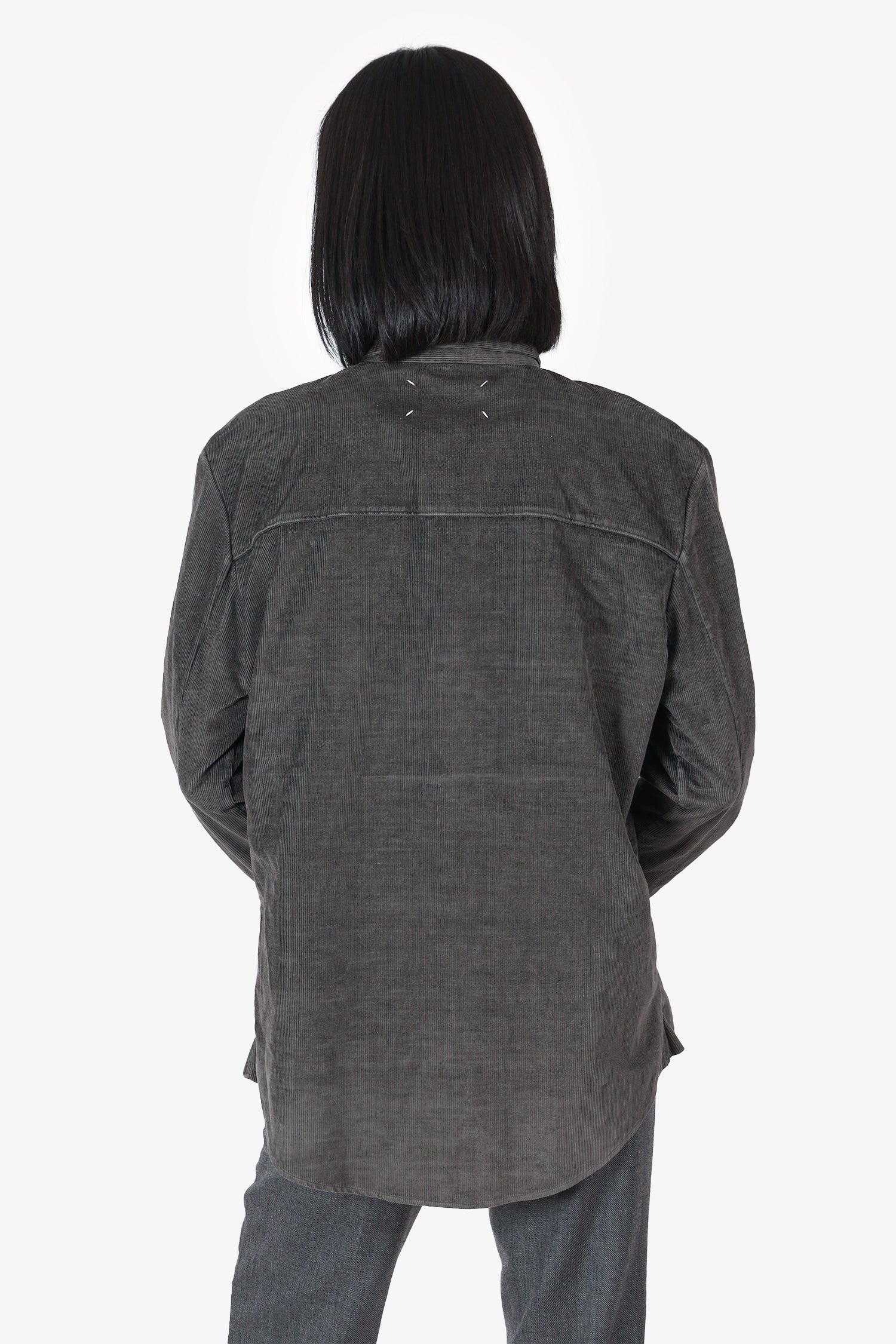 Maison Margiela Grey Corduroy Button Down Shirt Size 48