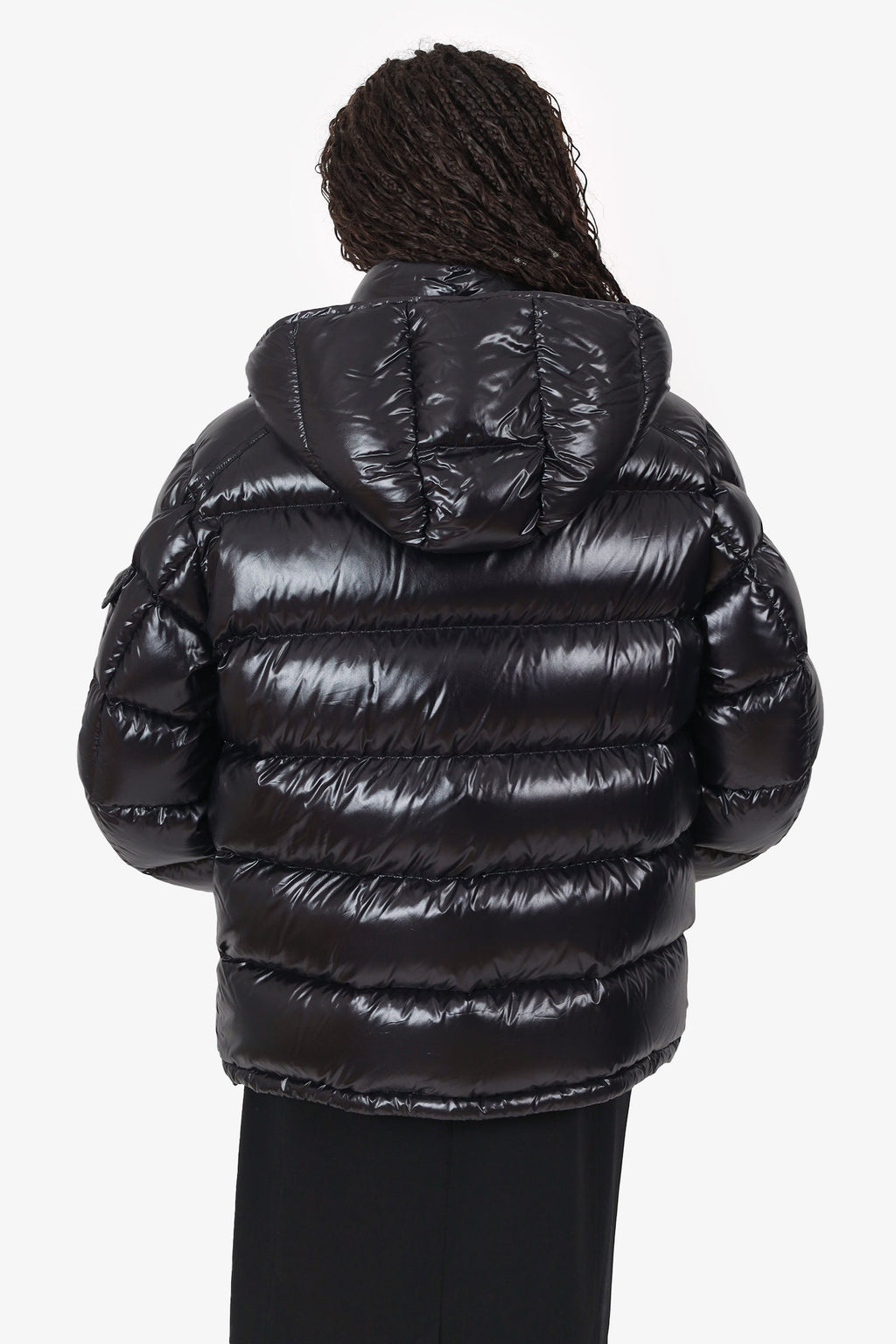 Moncler Black Down Puffer Jacket with Hood size 3