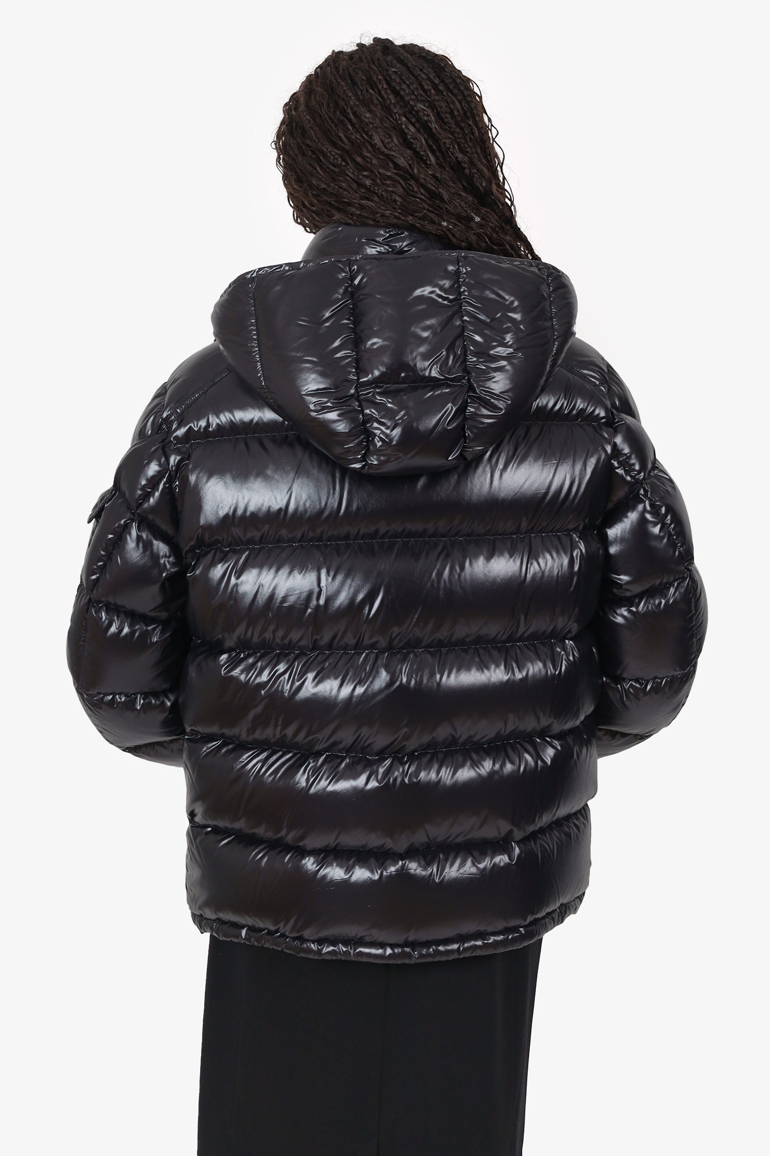 Moncler Black Down Puffer Jacket with Hood size 3