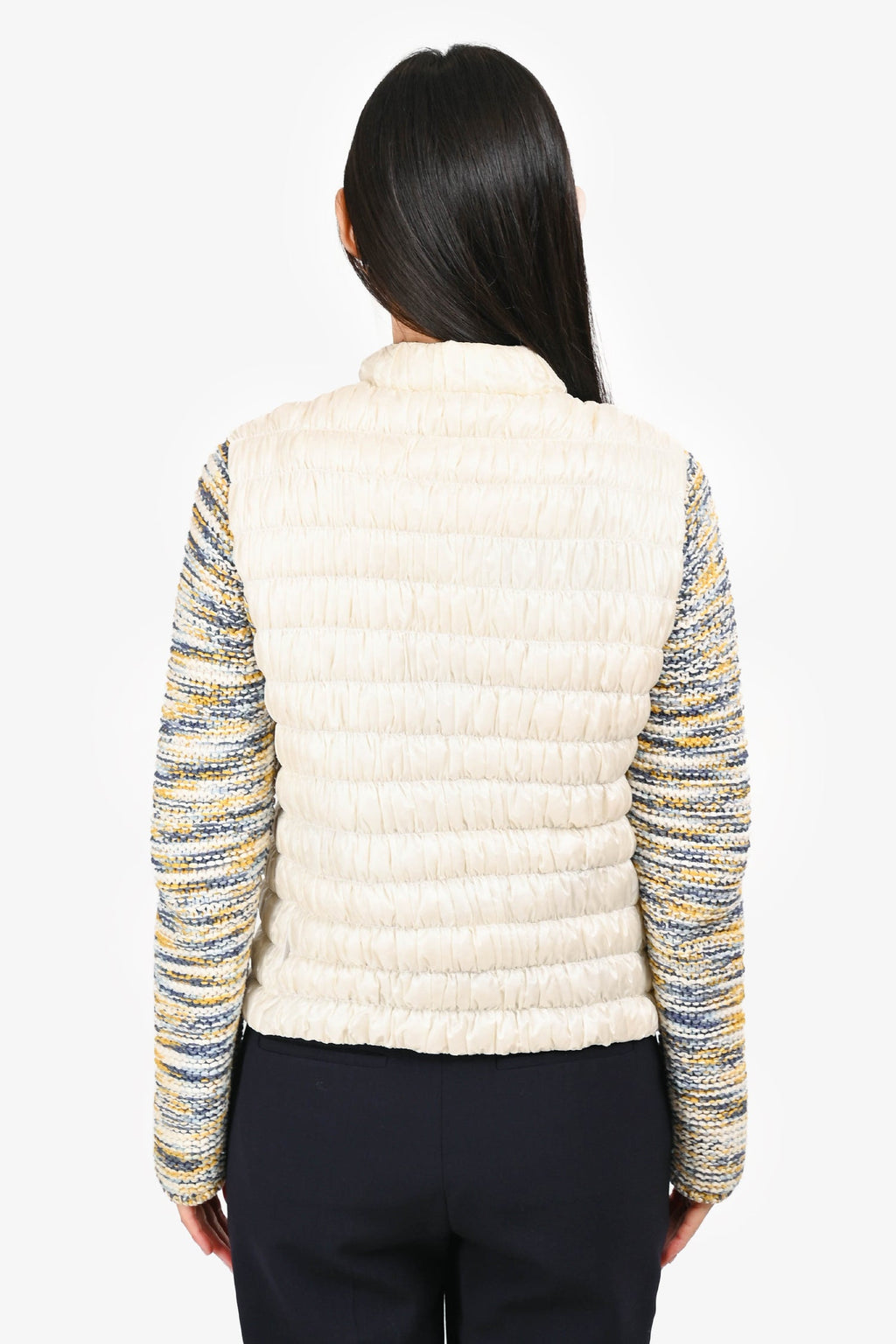 Moncler White Lisedore Gilet Zip Up Down Vest Size 2