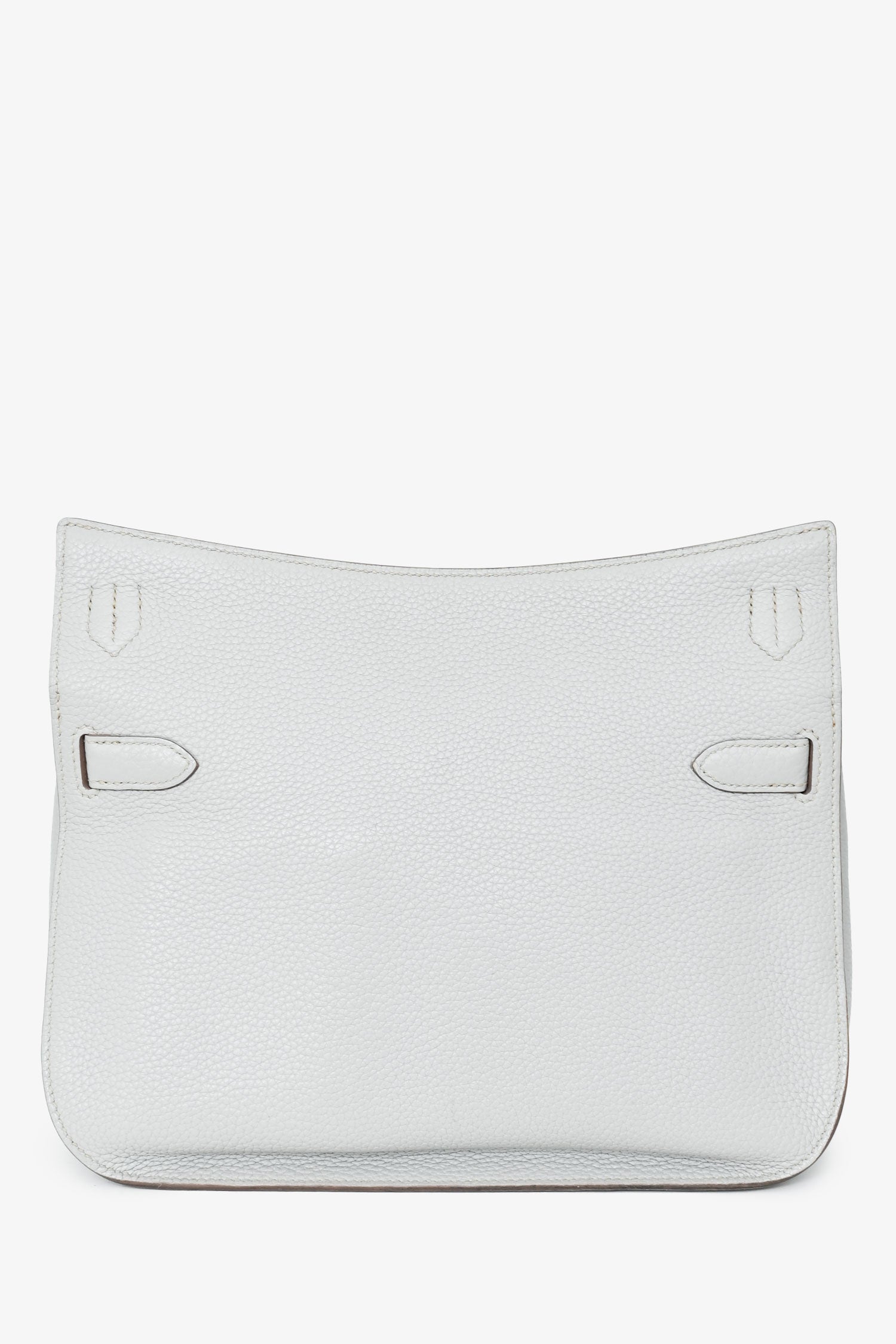 Hermès Light Grey Clemence Leather Jypsiere 28
