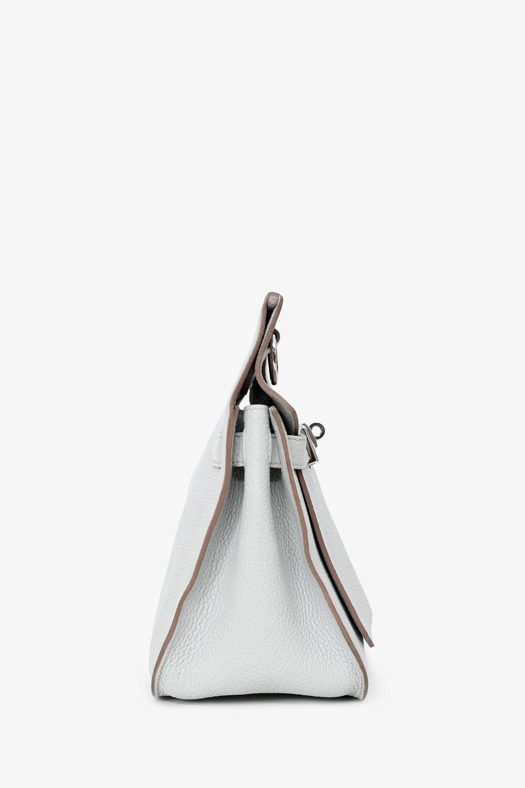 Hermès Light Grey Clemence Leather Jypsiere 28