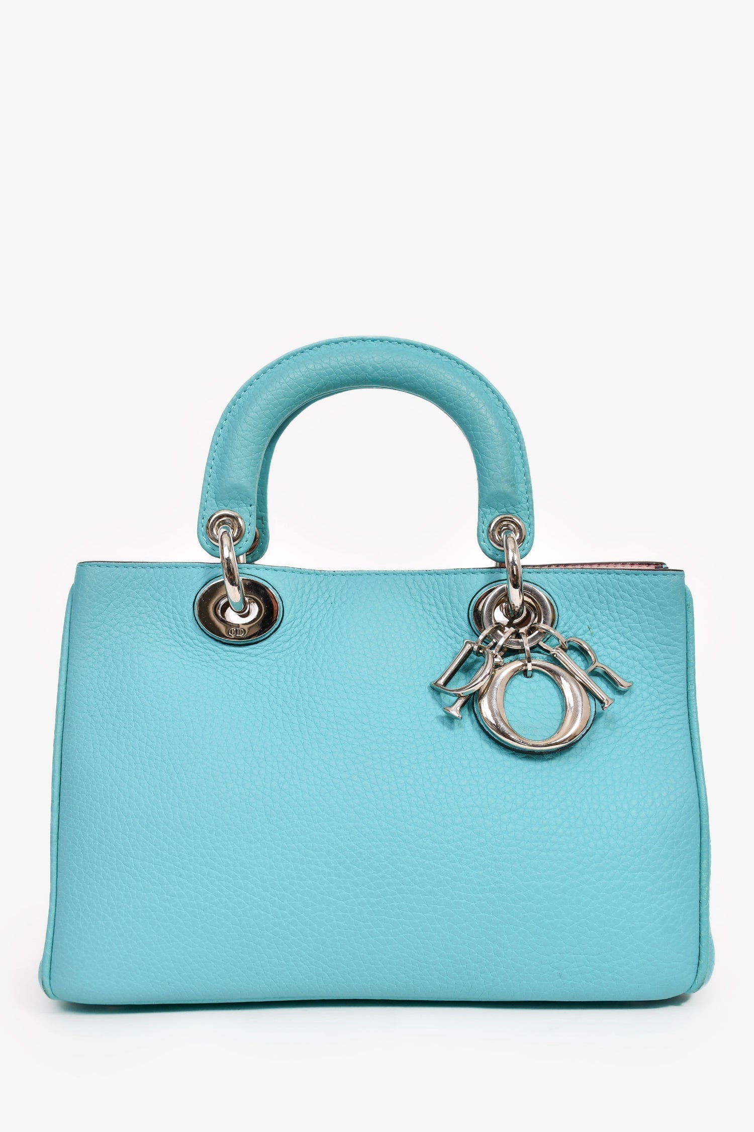 Christian Dior 2014 Teal Green Leather Diorissimo Top Handle with Strap