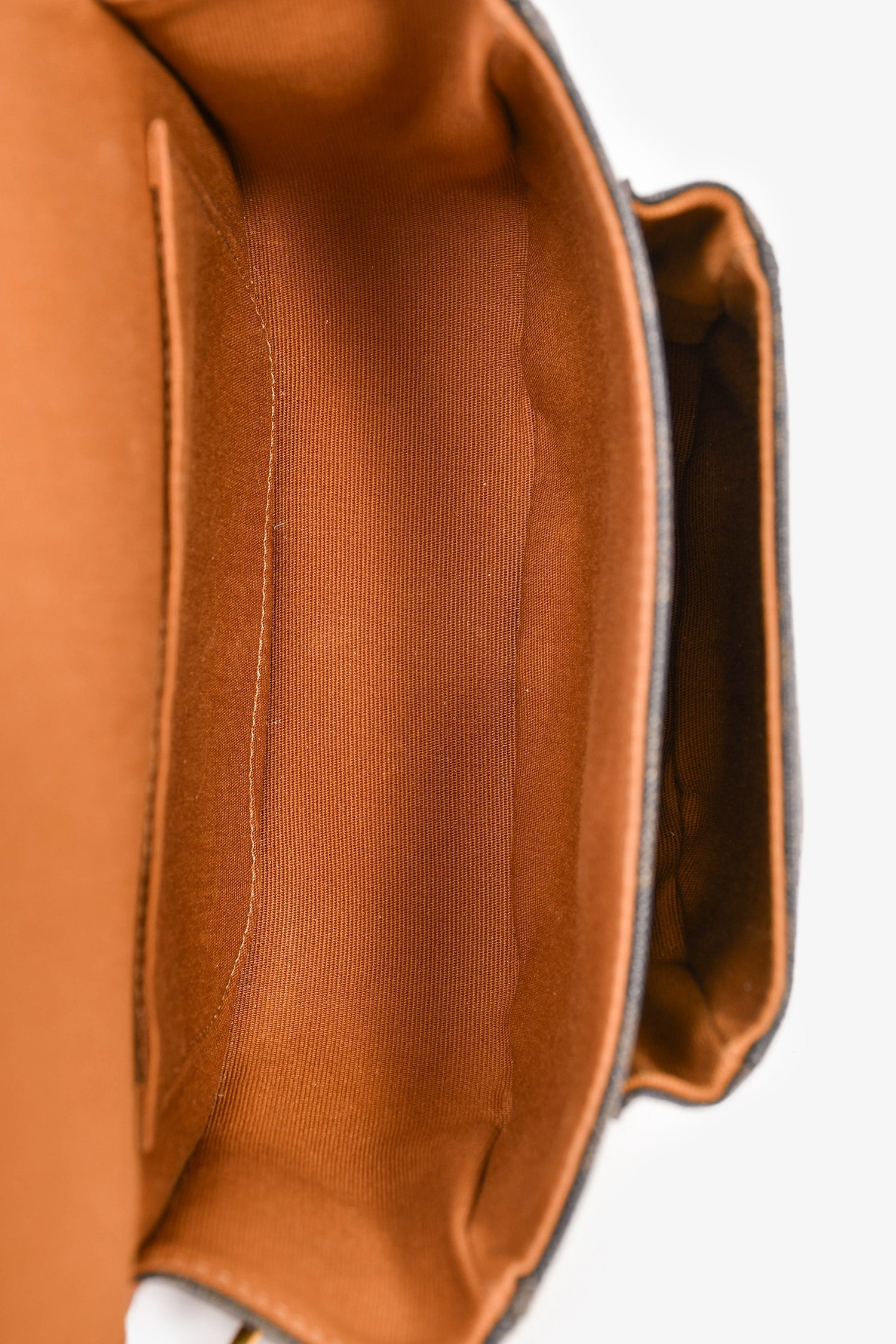 Celine Brown Triomphe Canvas/Leather Medium Folco Crossbody