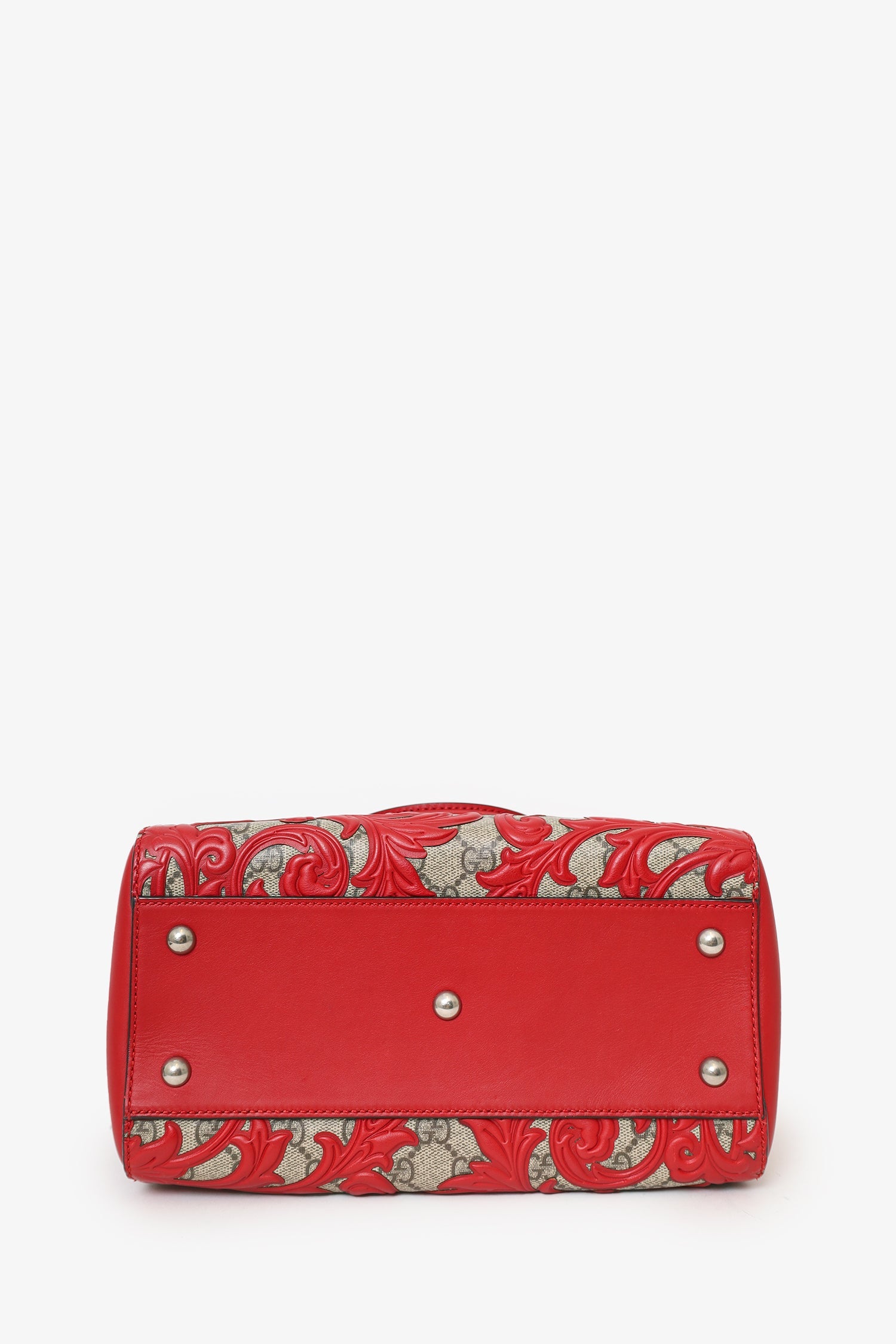 Gucci Supreme Monogram Arabesque Boston Bag with Strap