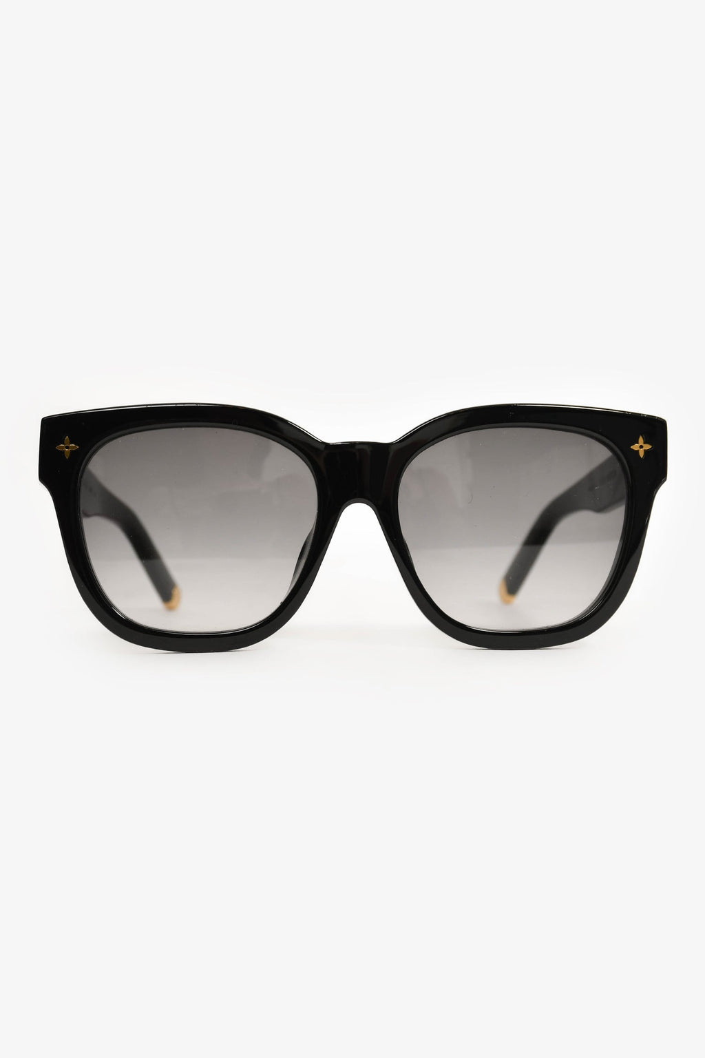Louis Vuitton Black Acrylic Rectangular Logo Sunglasses