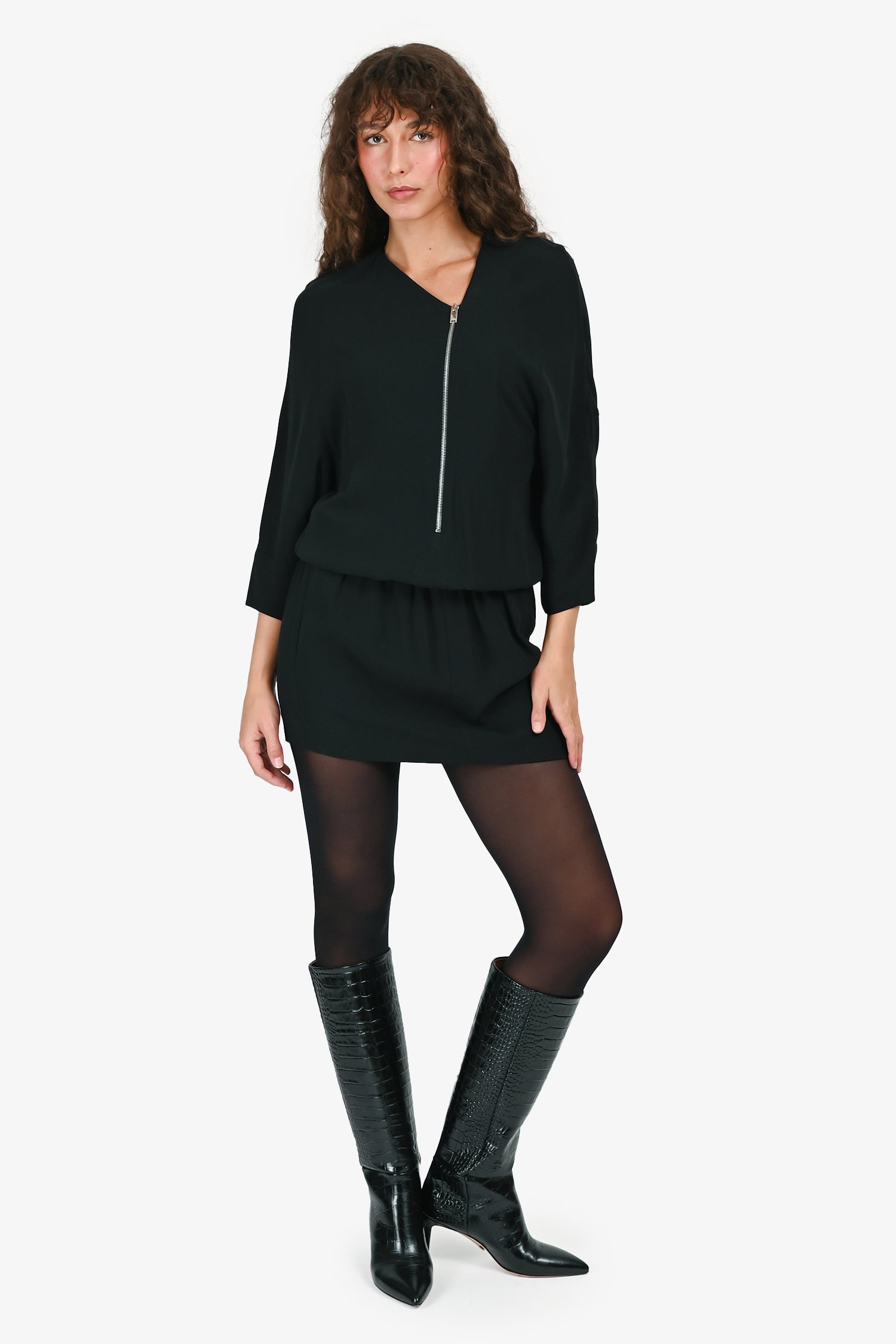 Stella McCartney Black Zipper Detail Dress Estimated Size S