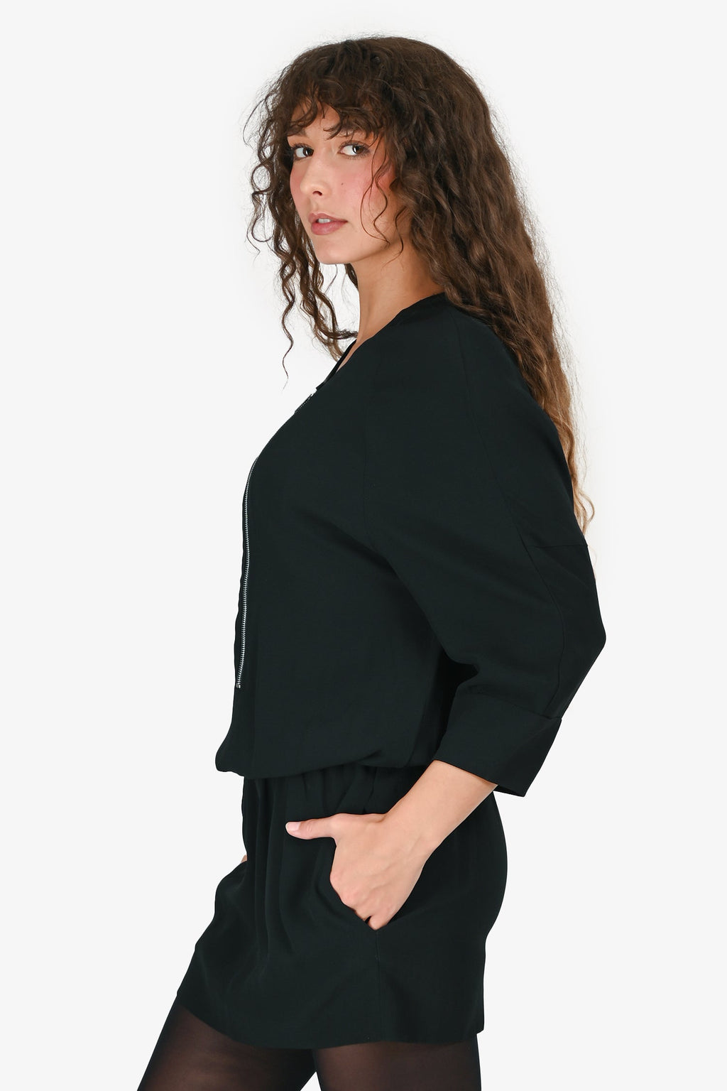 Stella McCartney Black Zipper Detail Dress Estimated Size S