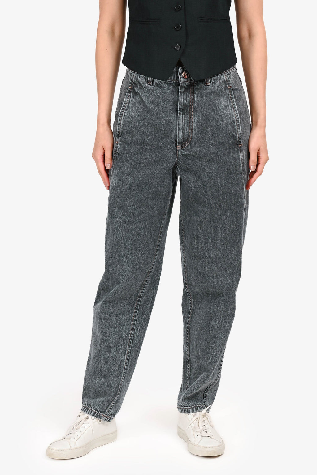 Brunello Cucinelli Grey Denim Balloon Jeans Size 4