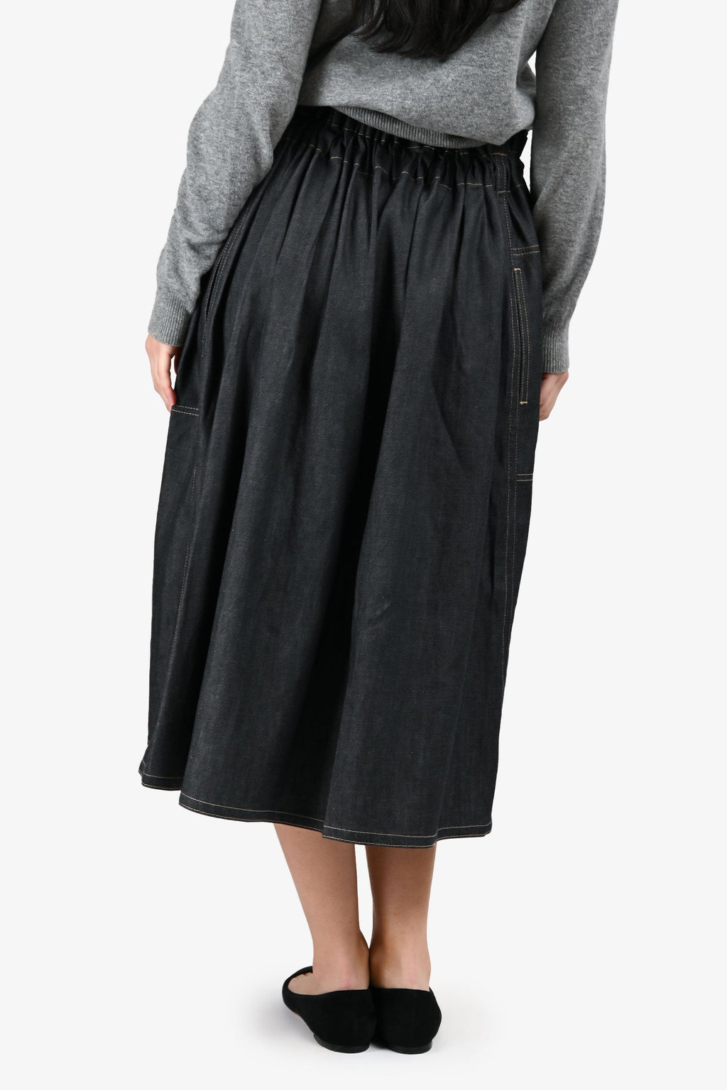 Sofie D'Hoore Dark Denim Midi Skirt Size 38