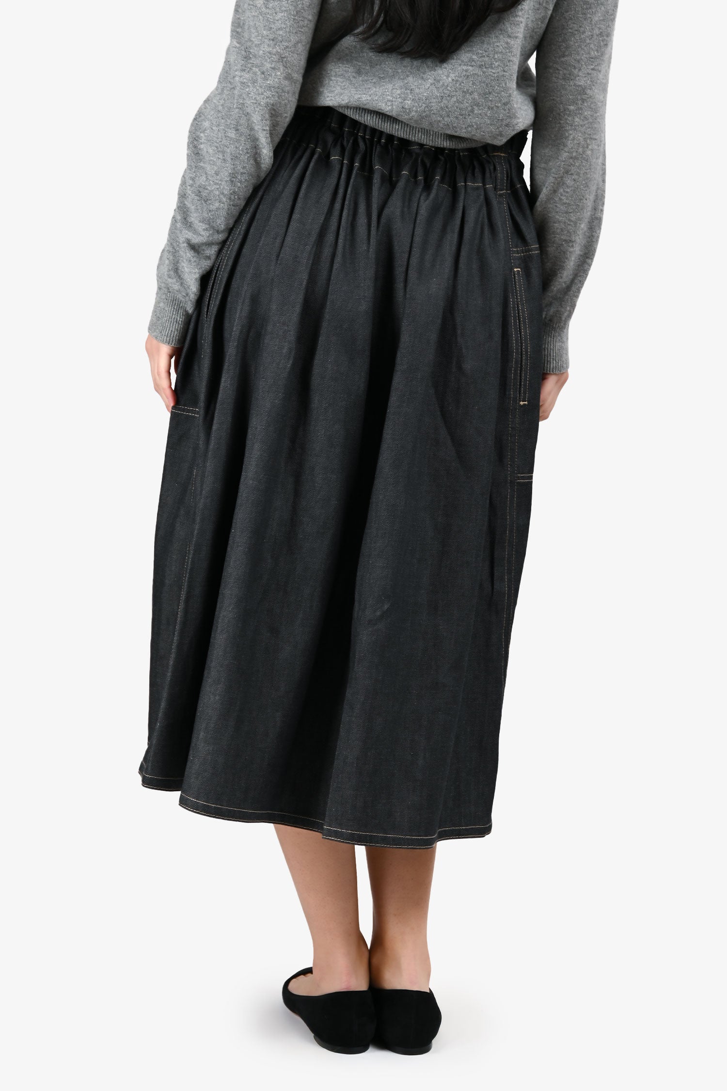 Sofie D'Hoore Dark Denim Midi Skirt Size 38