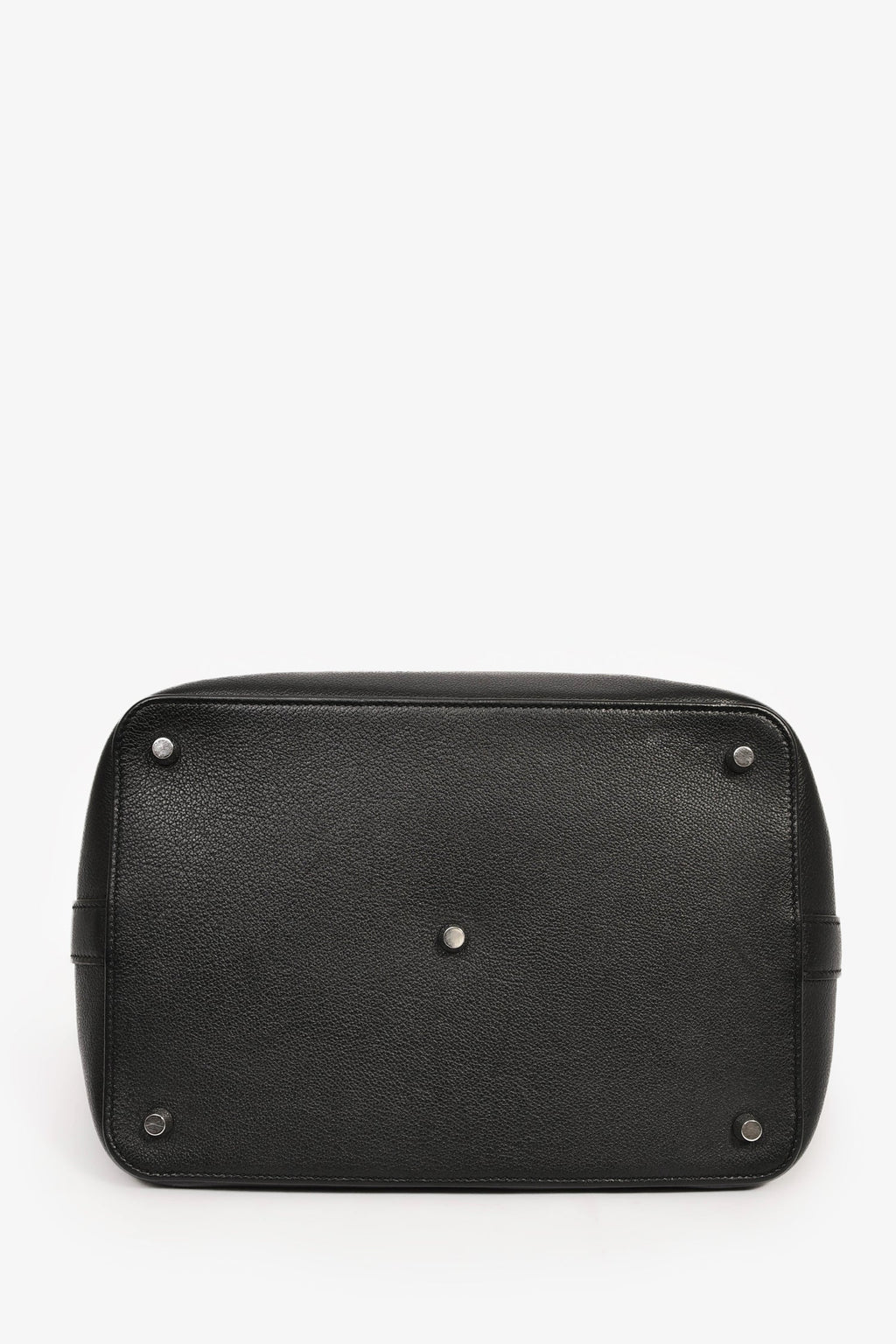 Hermès Black Leather Tool Box 26 Top Handle With Strap