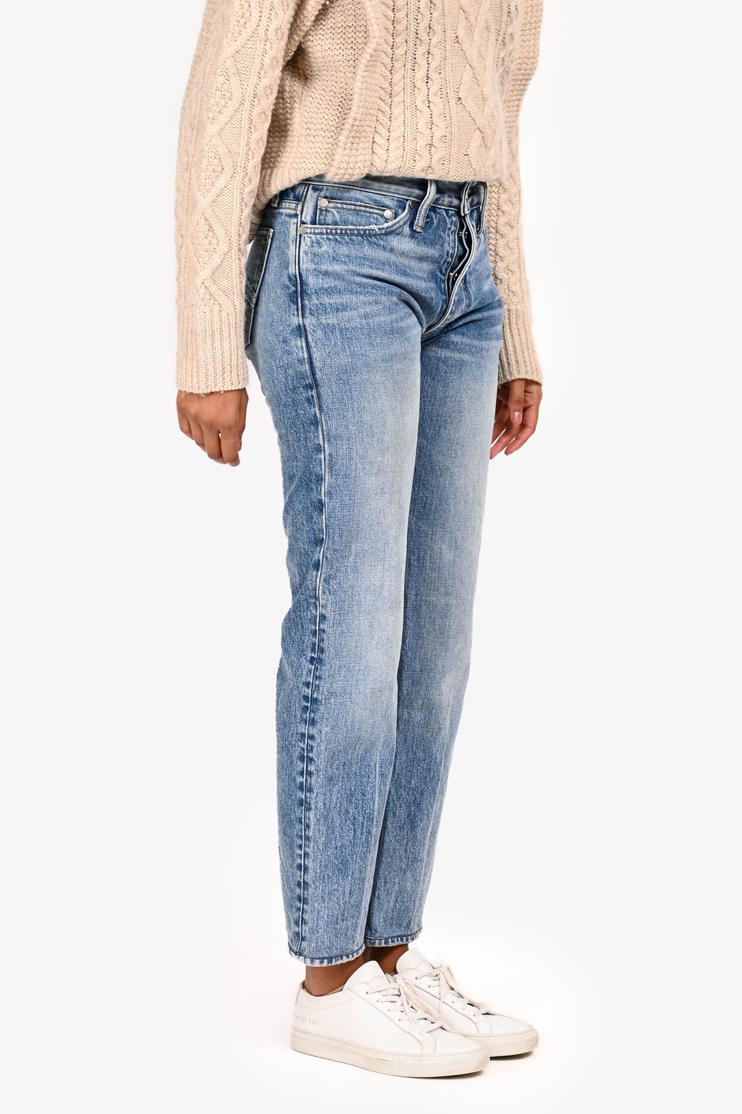 Rhude Blue Denim Fitted Jeans Size 28