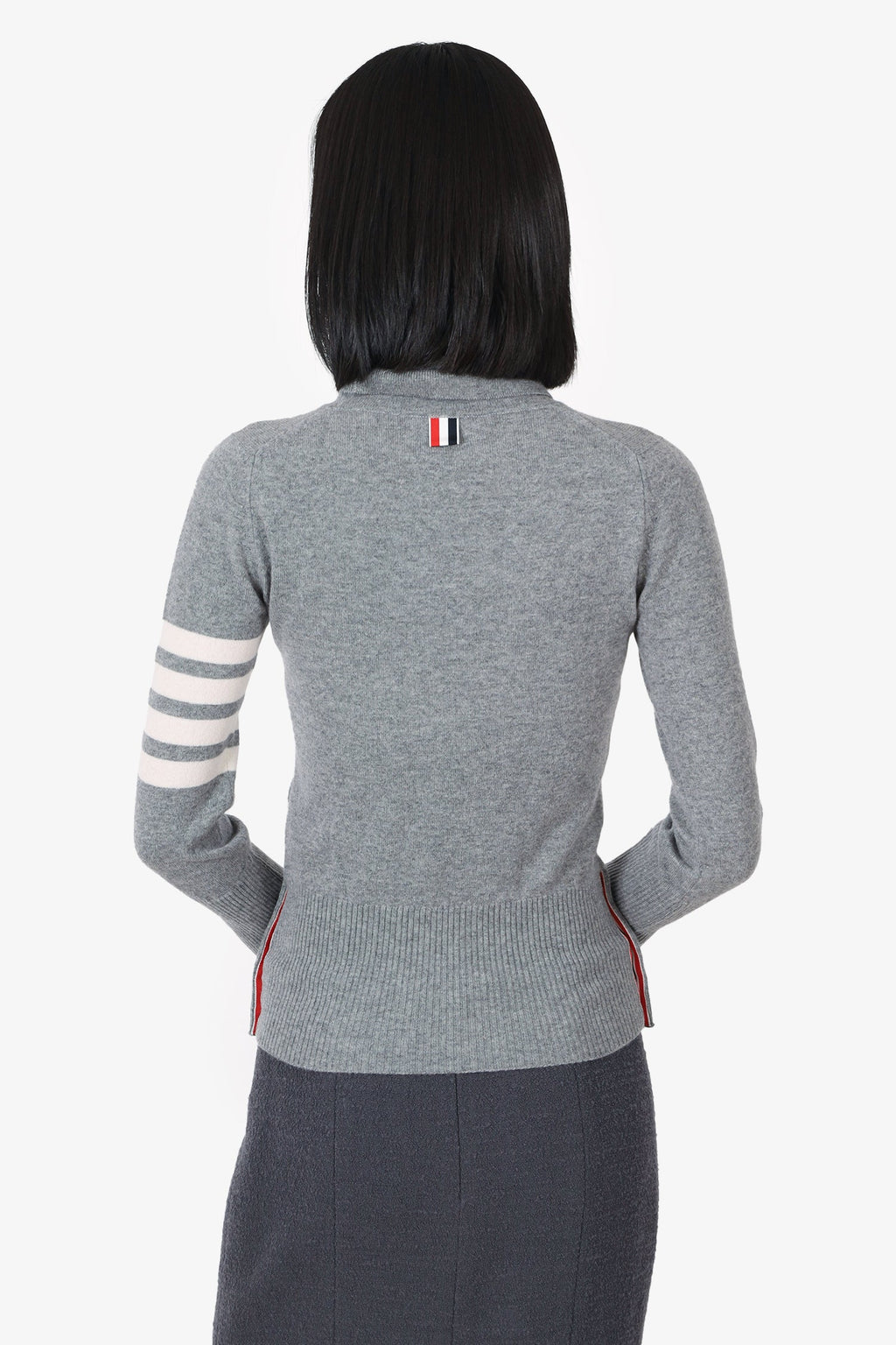 Thom Grey Knit Cashmere Turtle Neck Sweater Size 38