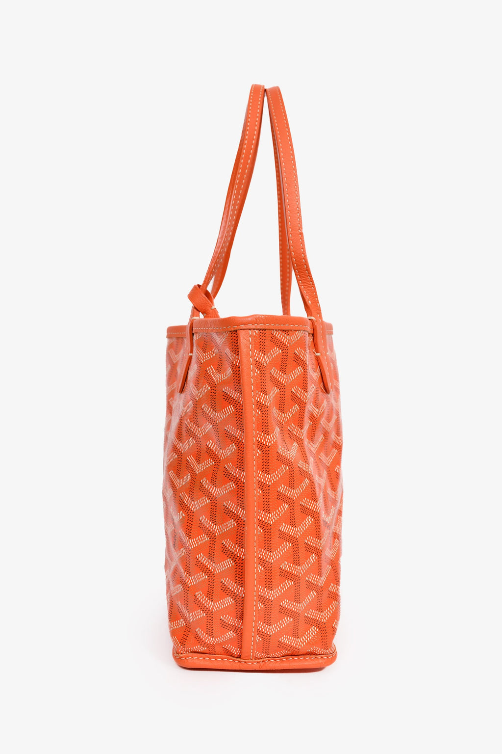 Goyard Orange Goyardine Mini Anjou Tote With Pouch