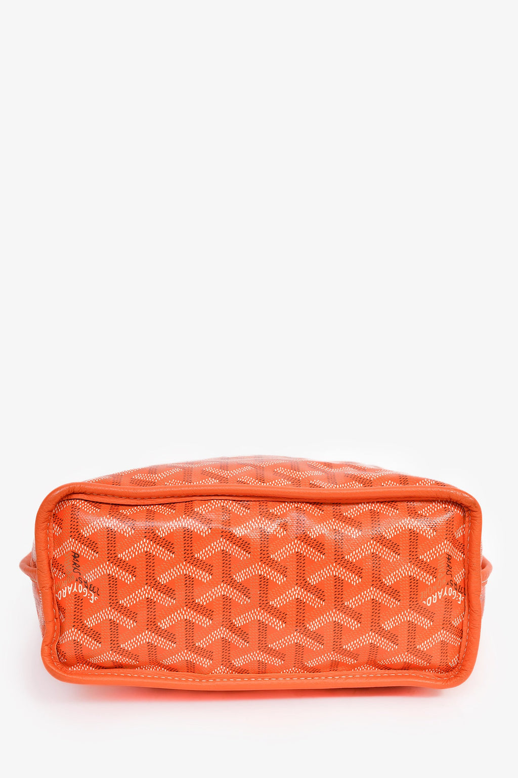 Goyard Orange Goyardine Mini Anjou Tote With Pouch