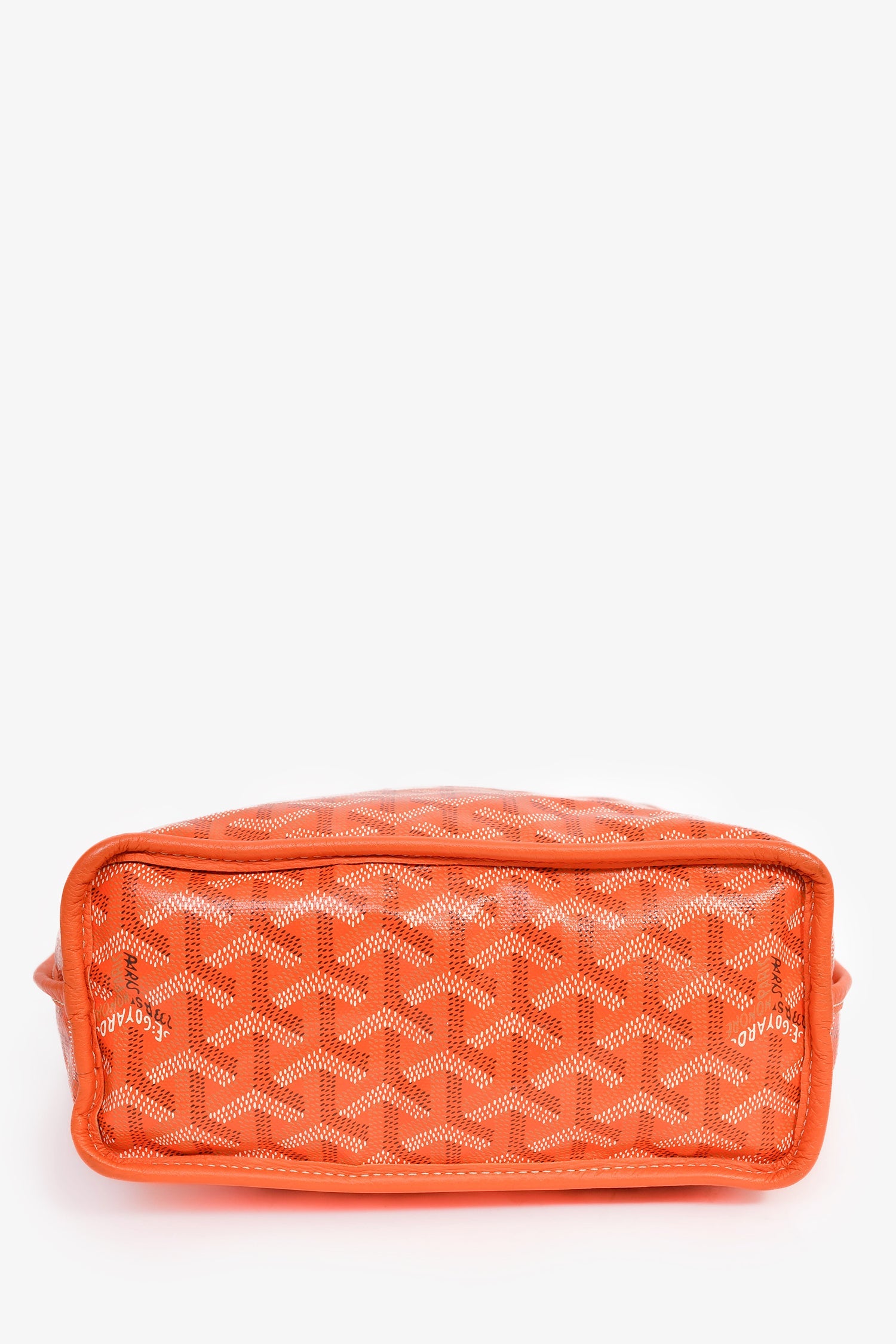 Goyard Orange Goyardine Mini Anjou Tote With Pouch