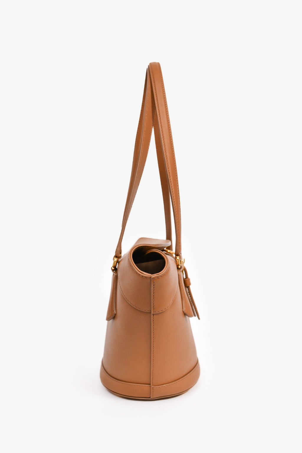 Dolce & Gabbana Brown Leather Capri Coffa Bucket Bag