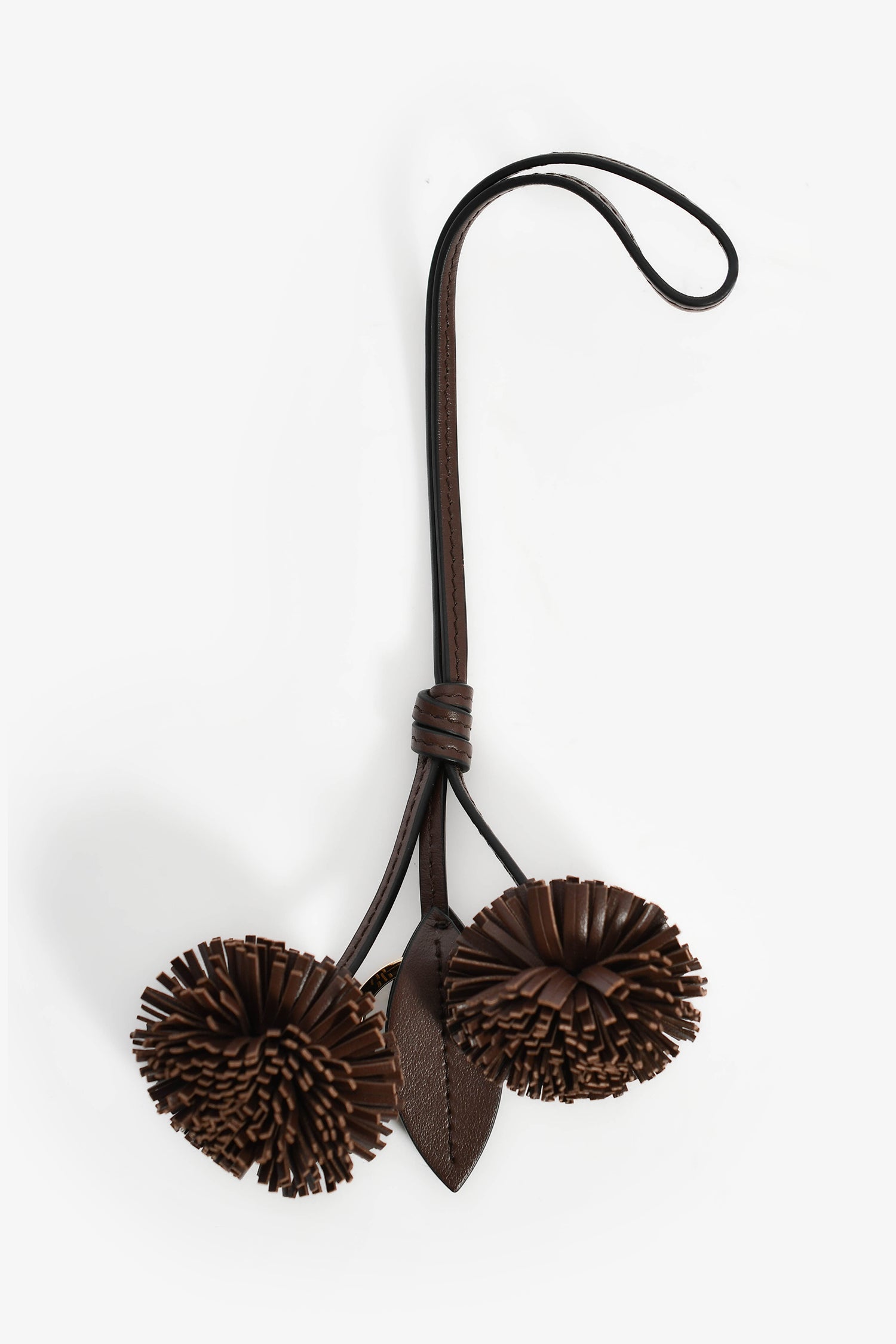 Miu Miu Brown 'Briarwood Trick' Leather Key Ring