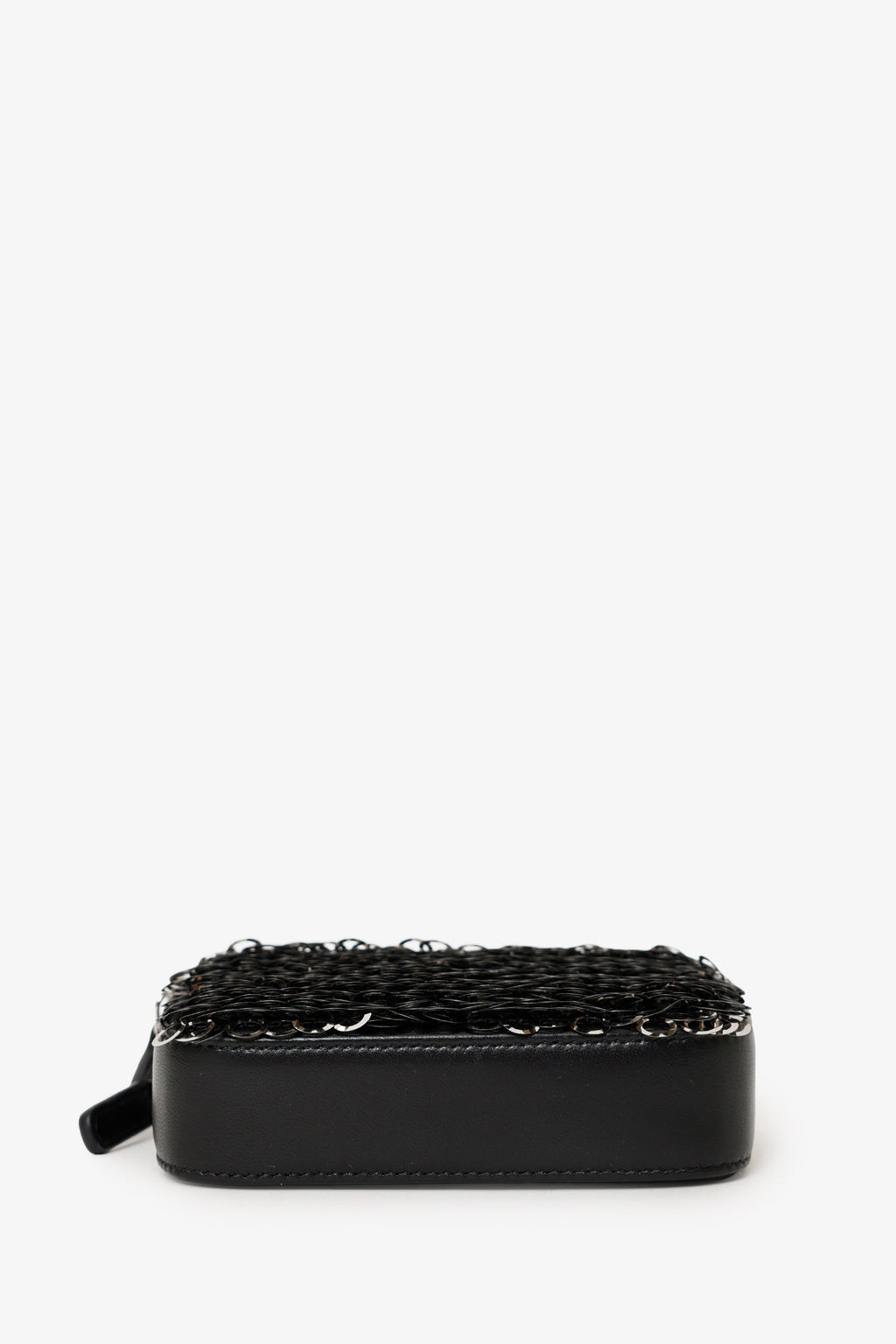 Pre-Loved Chanel™ Black Sequin Double Zip Clutch