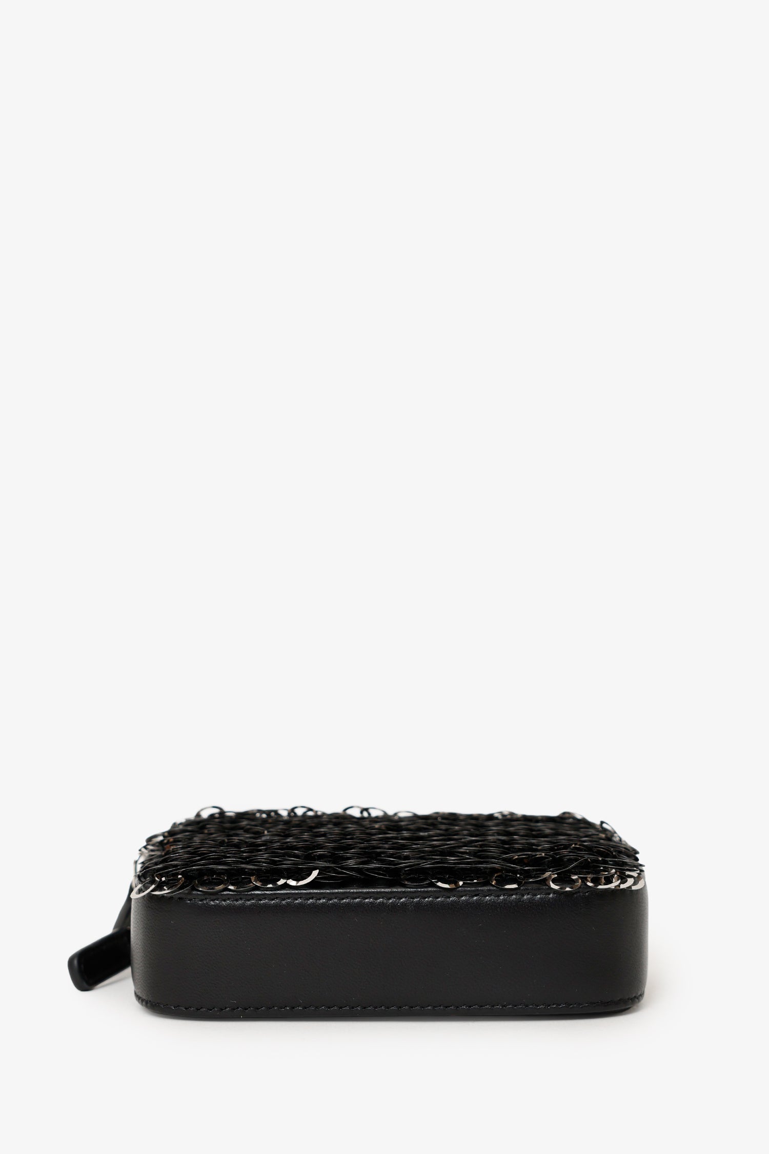 Pre-Loved Chanel™ Black Sequin Double Zip Clutch
