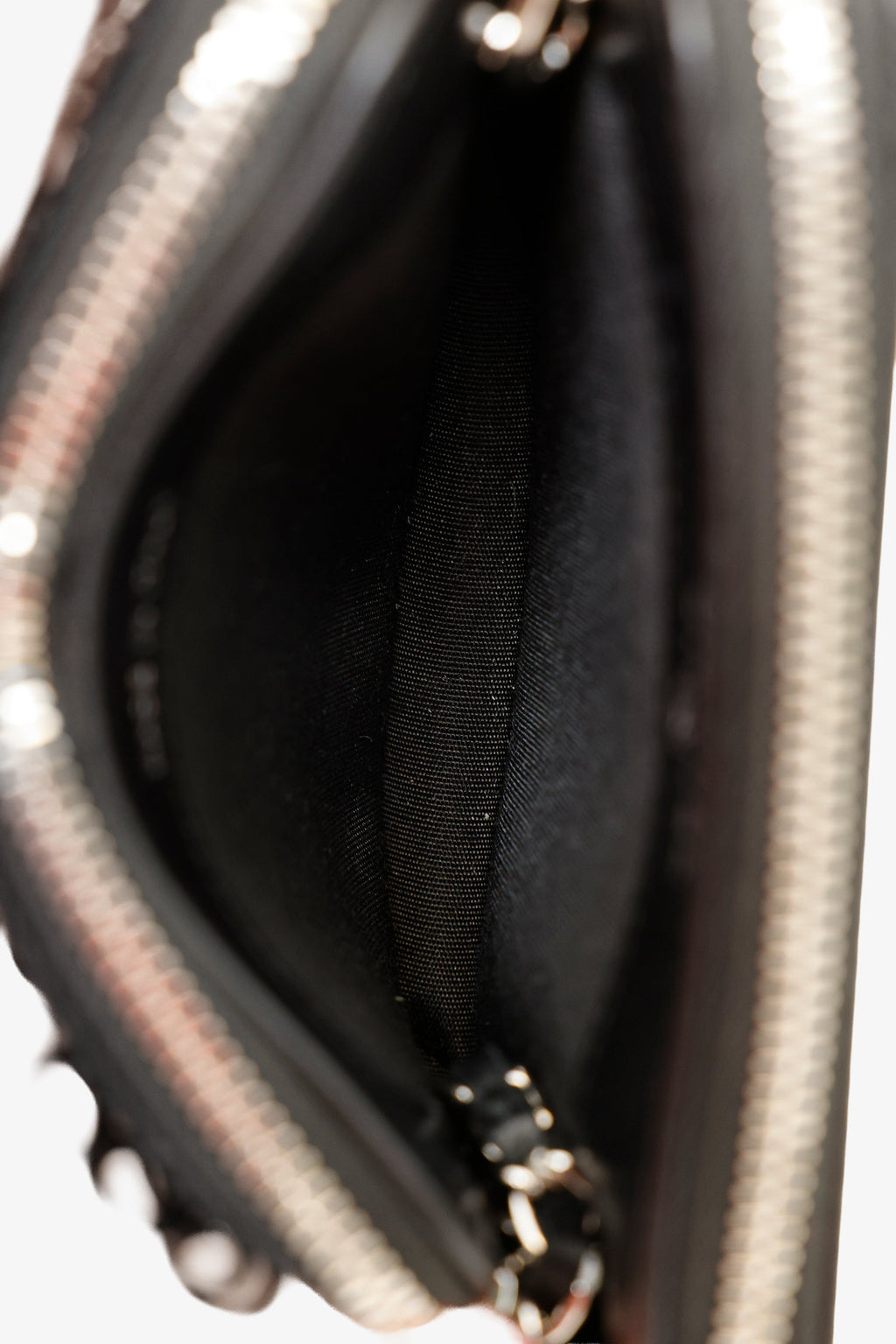 Pre-Loved Chanel™ Black Sequin Double Zip Clutch