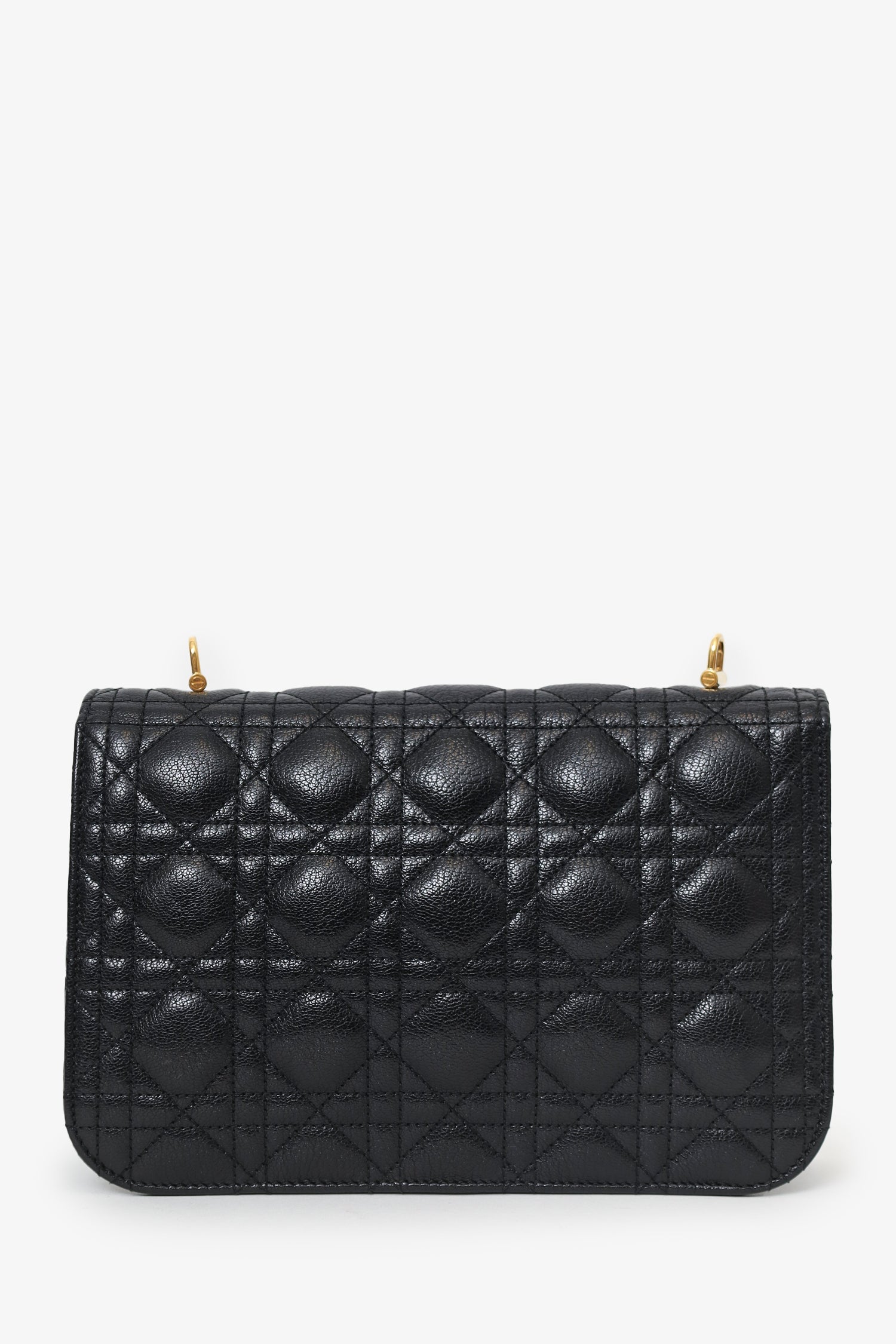Christian Dior 2018 Black Lambskin Cannage Dioraddict Flap Bag