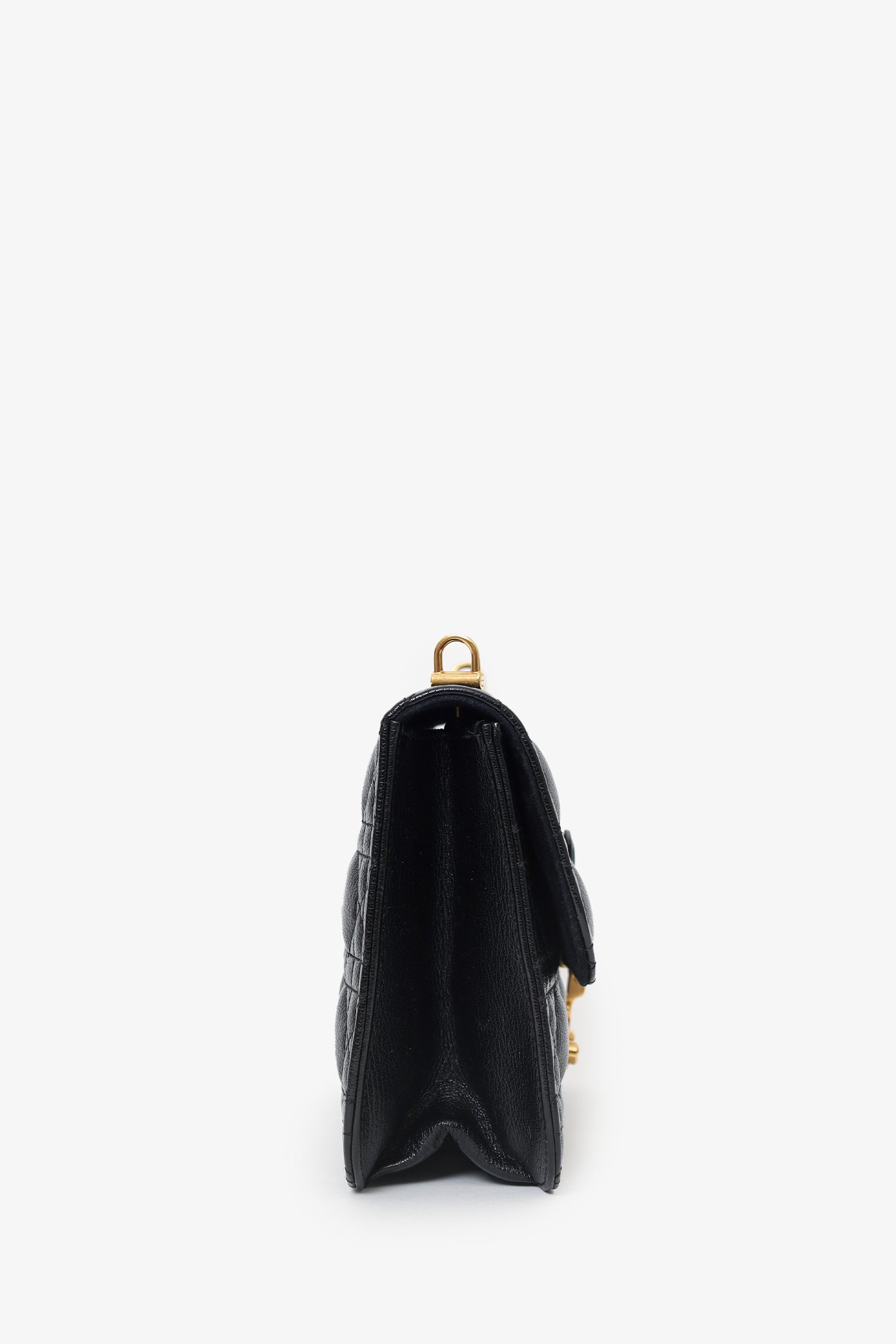 Christian Dior 2018 Black Lambskin Cannage Dioraddict Flap Bag