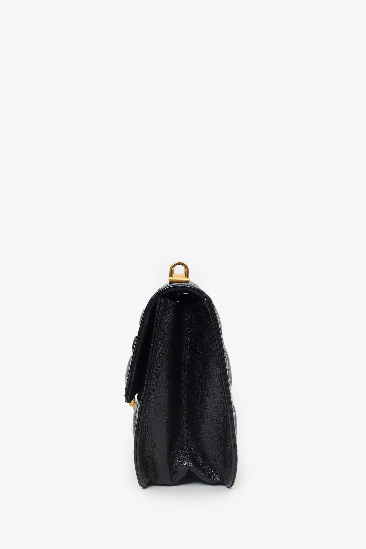 Christian Dior 2018 Black Lambskin Cannage Dioraddict Flap Bag