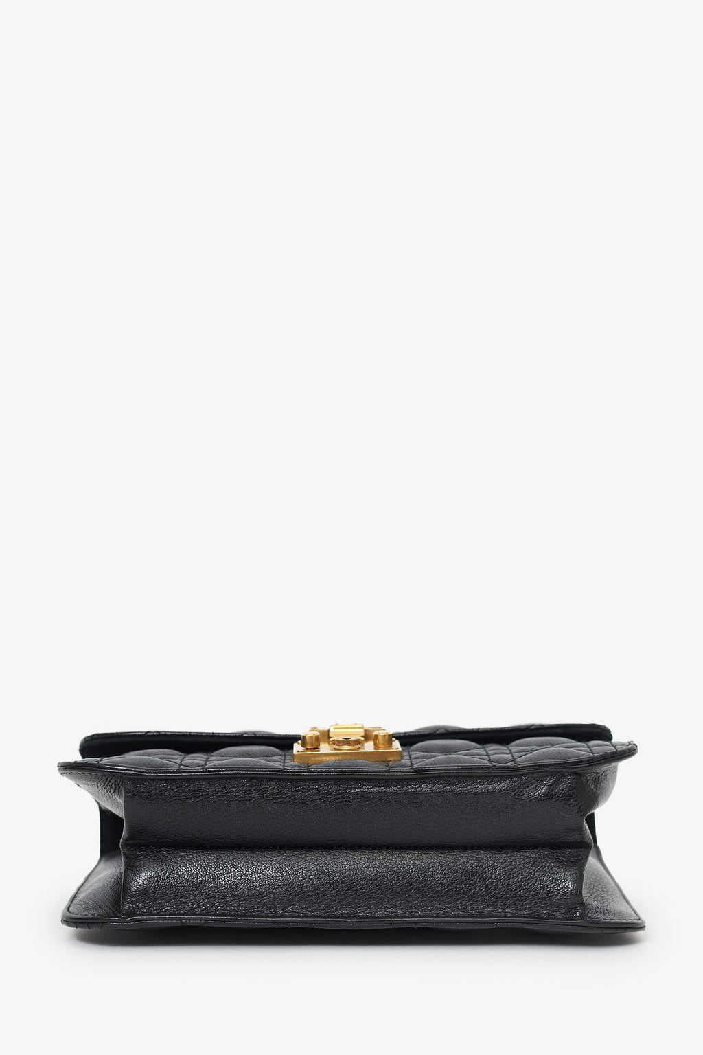 Christian Dior 2018 Black Lambskin Cannage Dioraddict Flap Bag