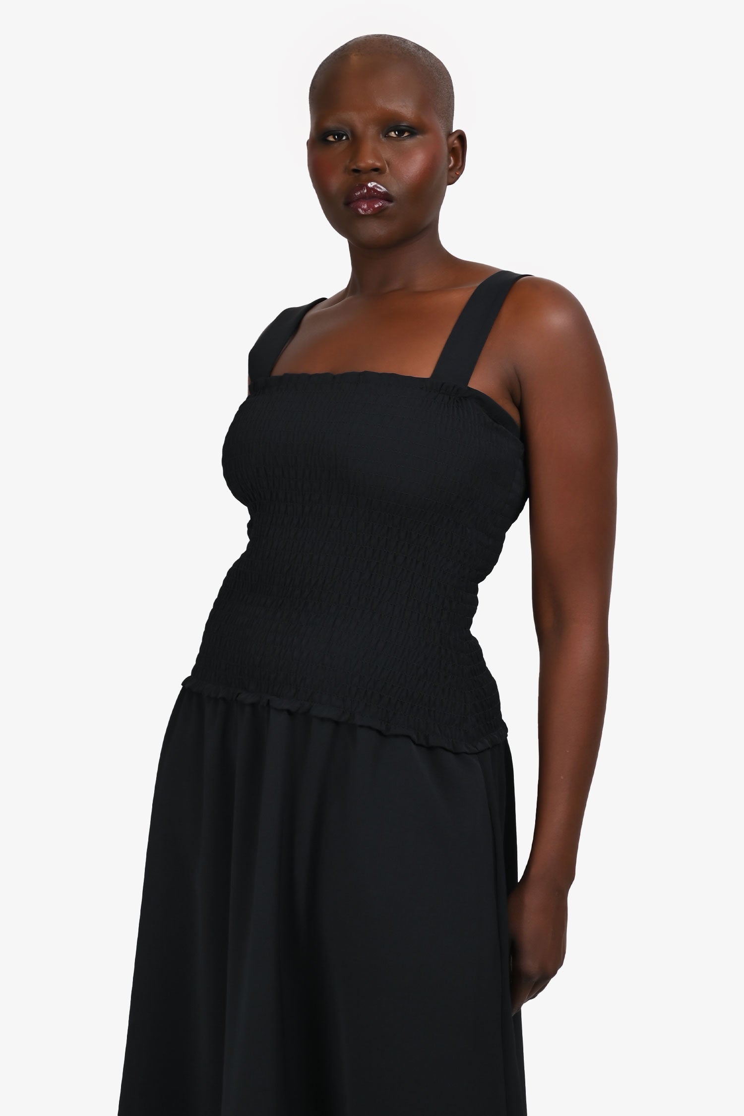 Proenza Schouler White Label Black Stitch Detail Midi Dress Size 6 US